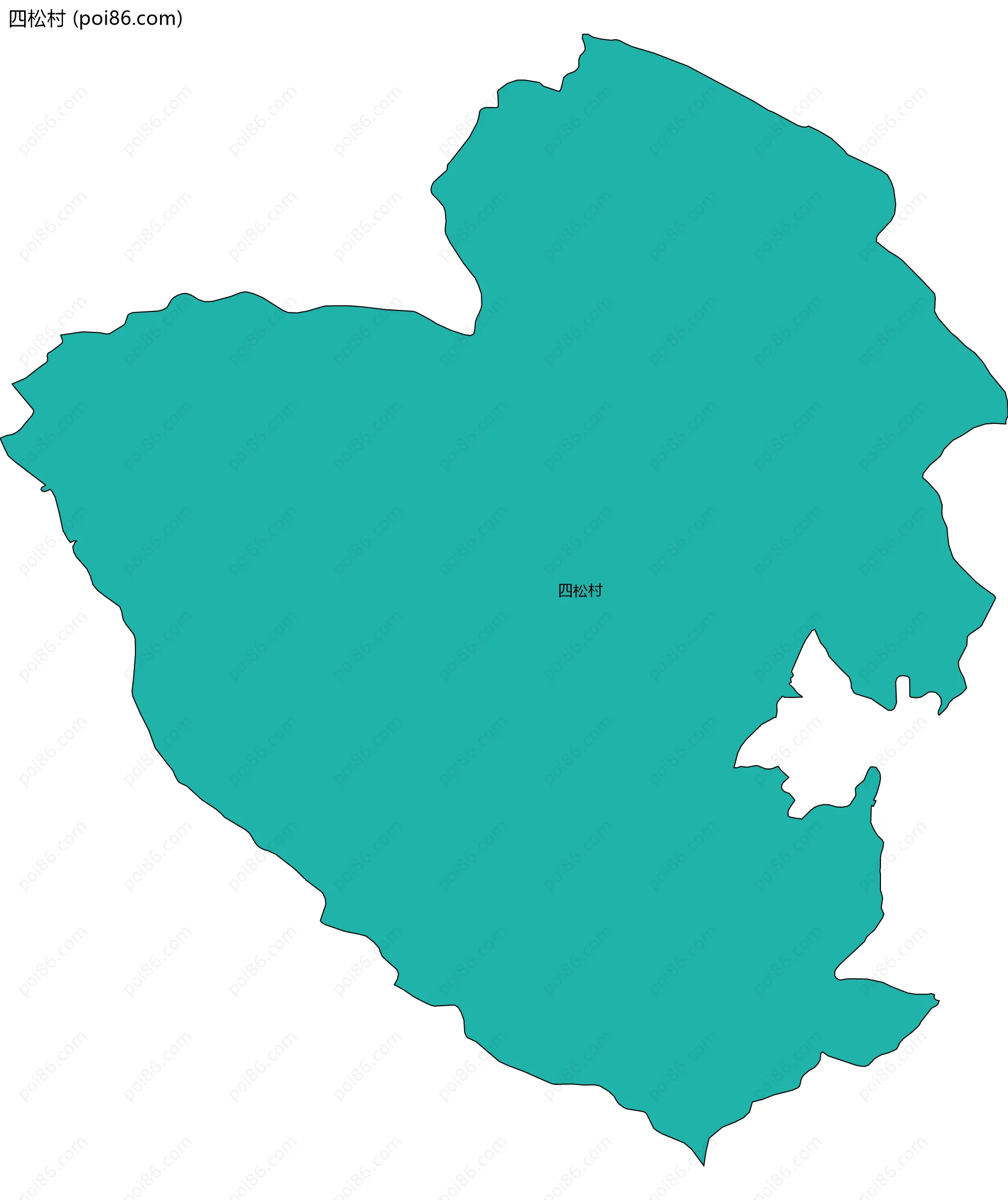 四松村边界地图