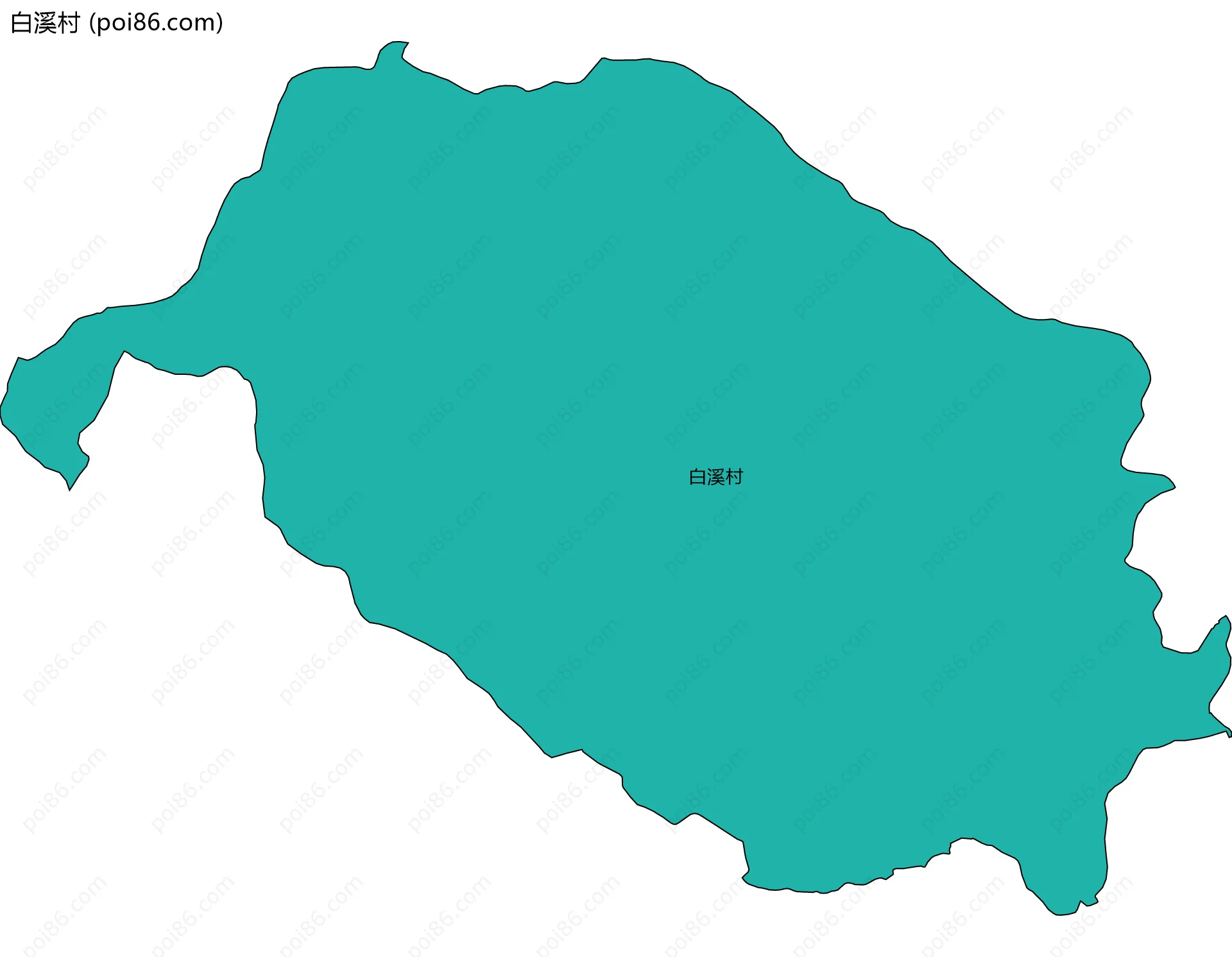 白溪村边界地图