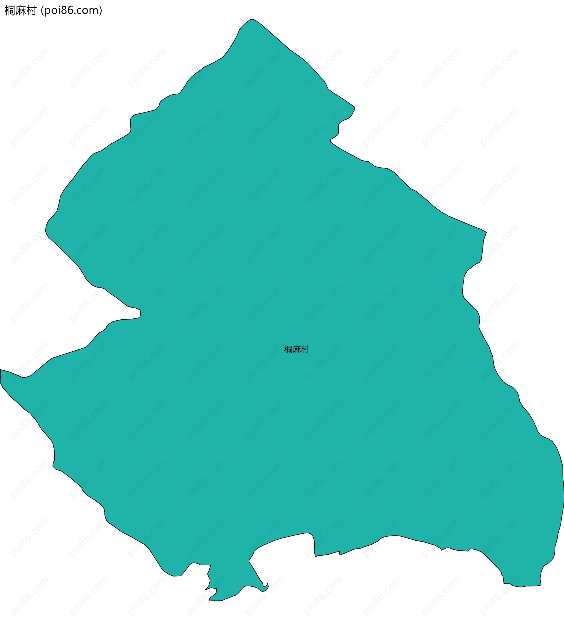 桐麻村边界地图