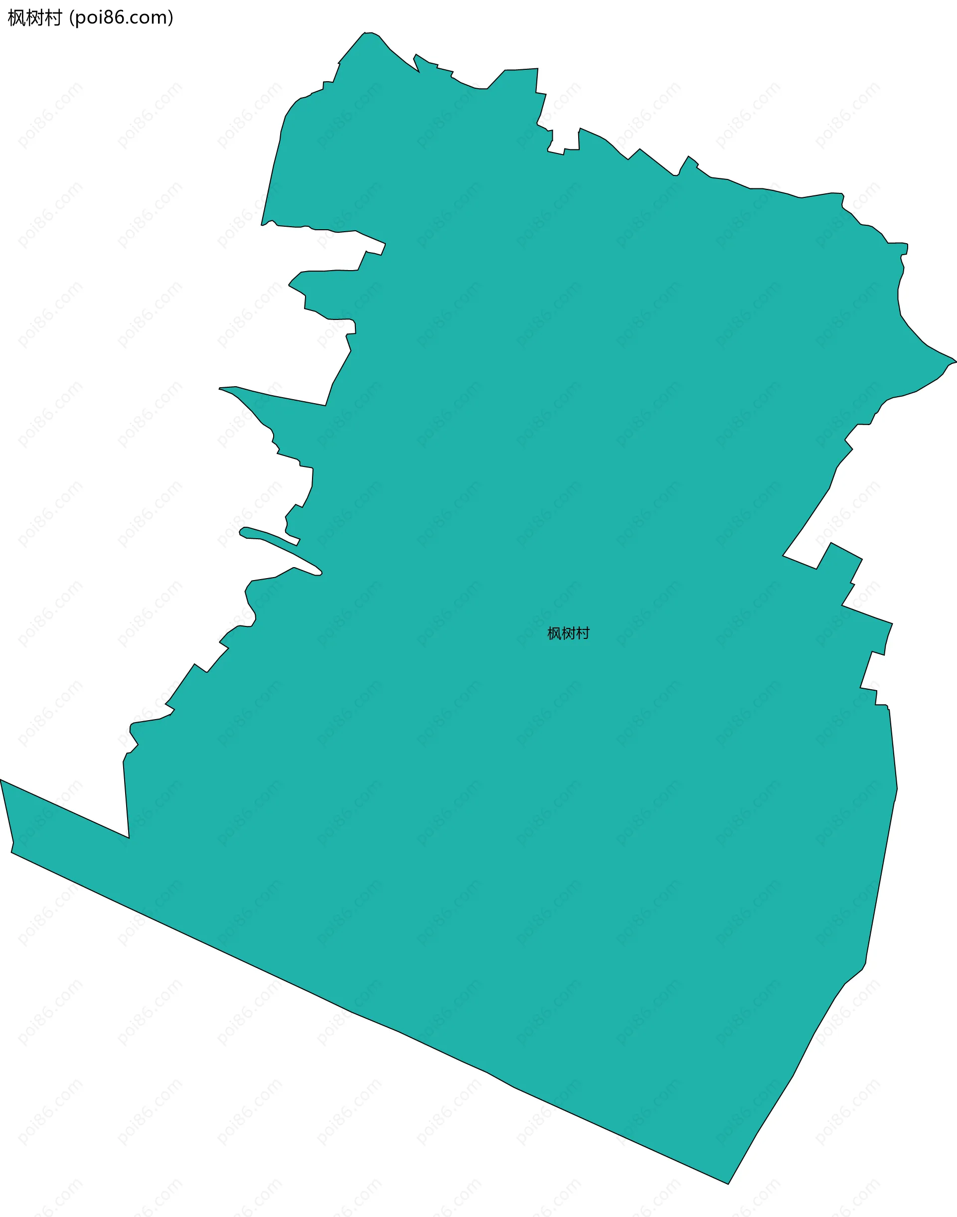 枫树村边界地图