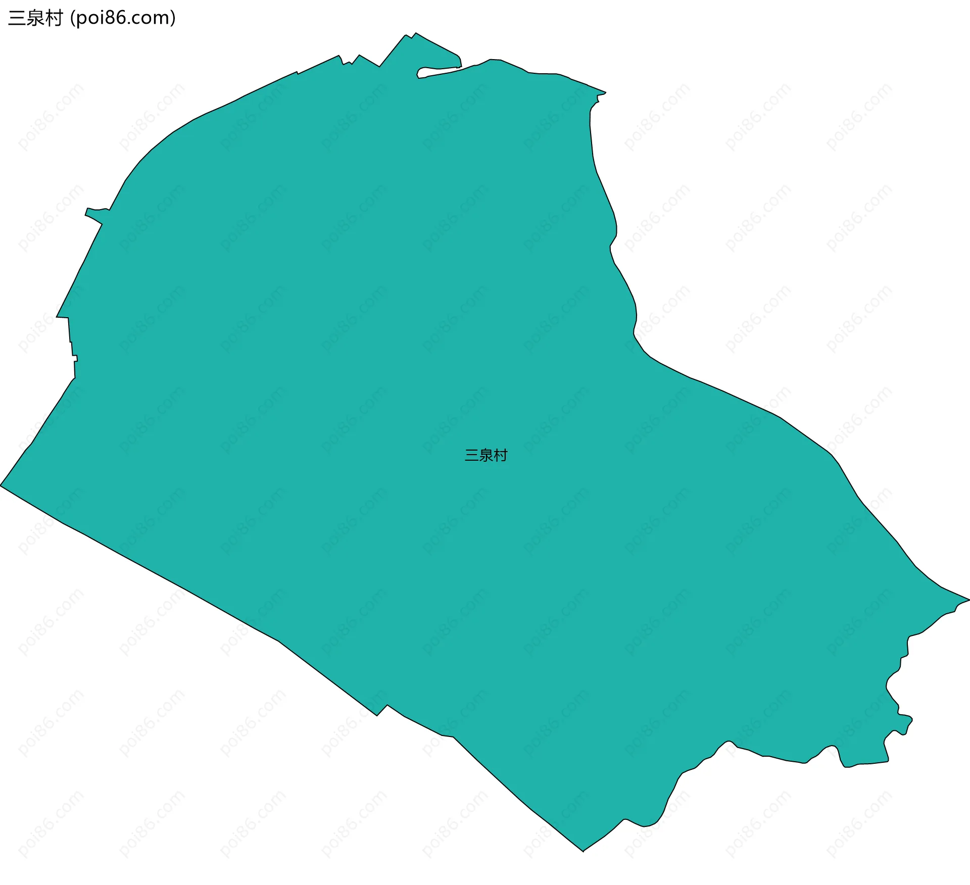 三泉村边界地图