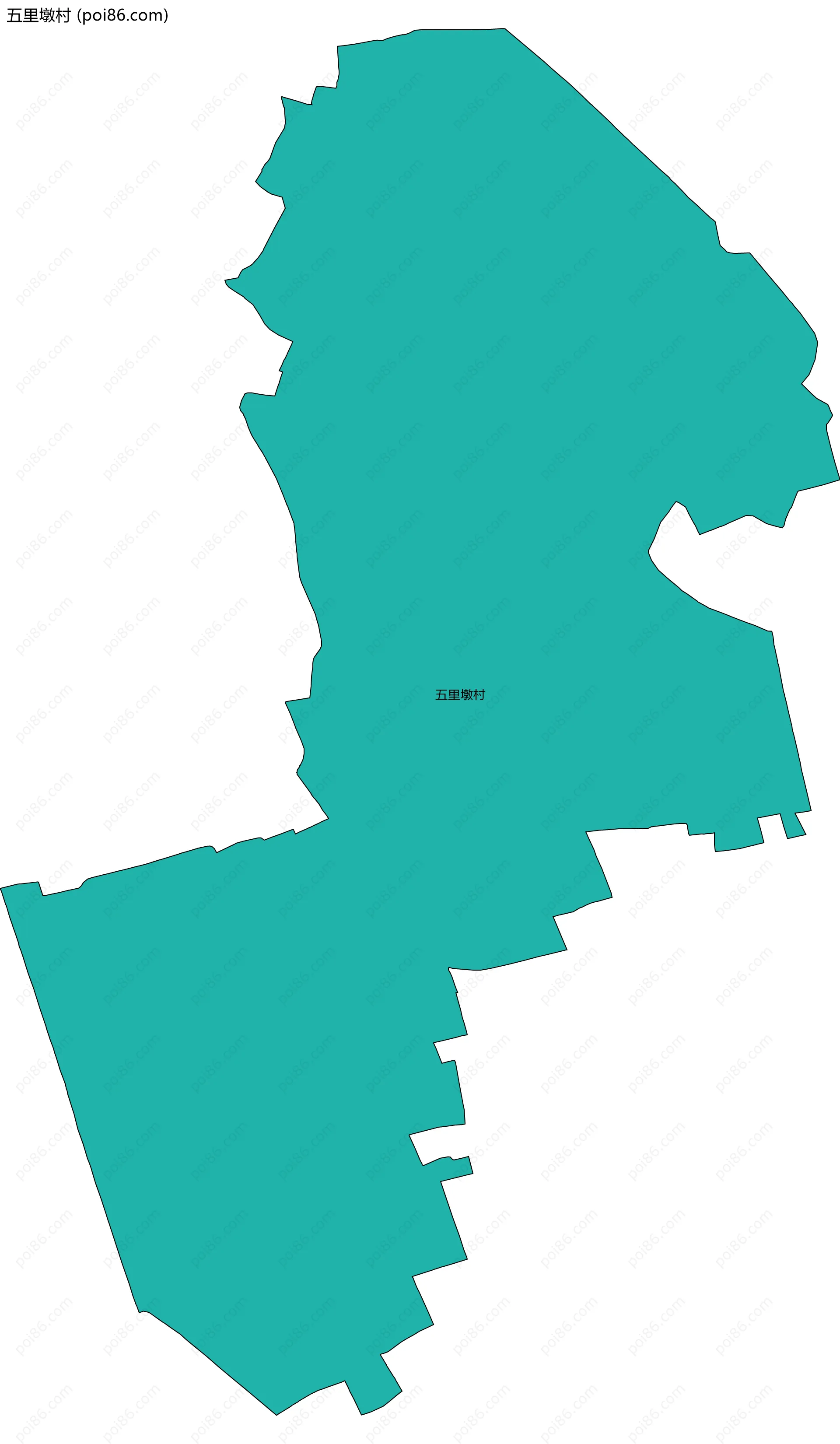 五里墩村边界地图