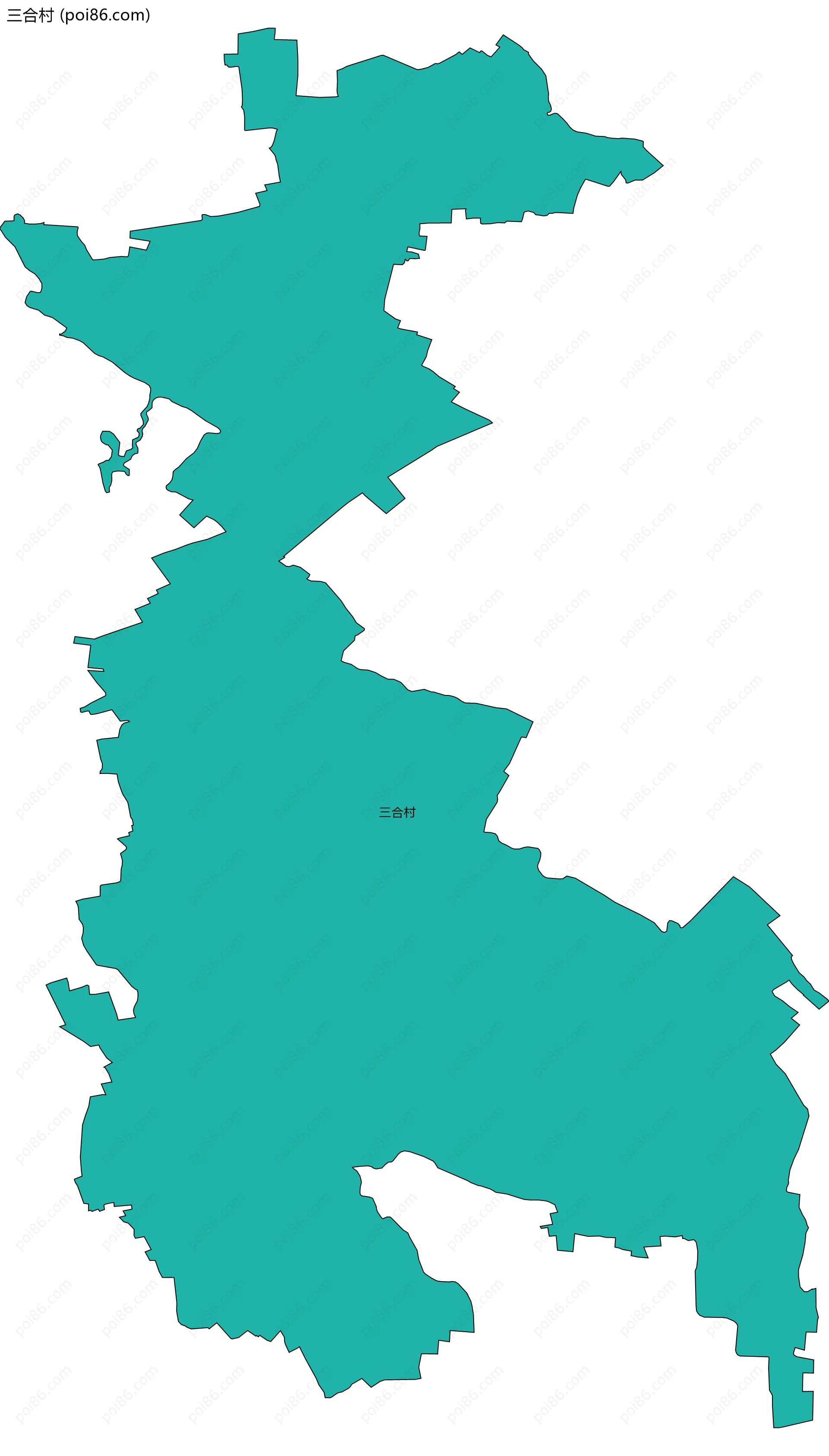 三合村边界地图