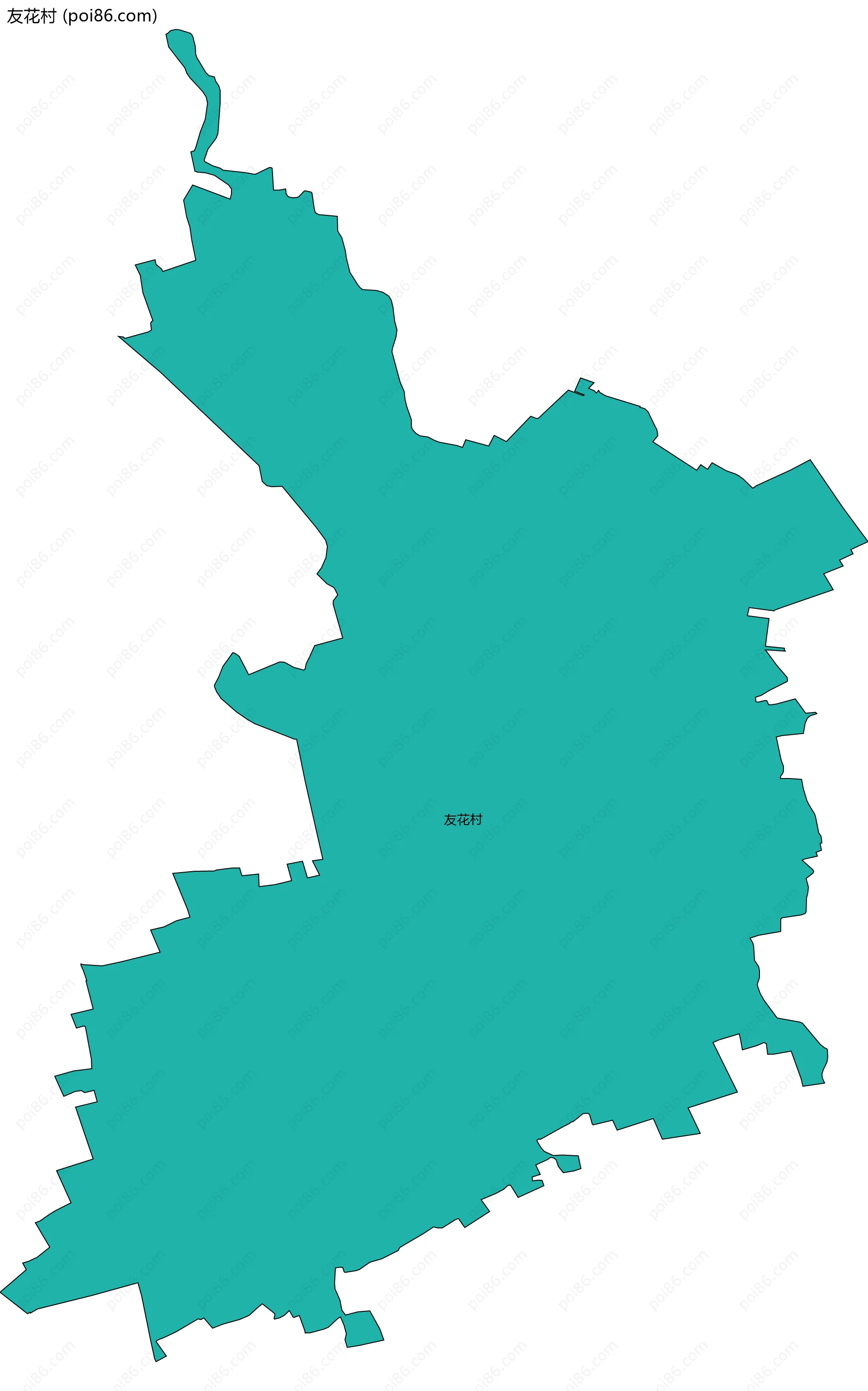 友花村边界地图