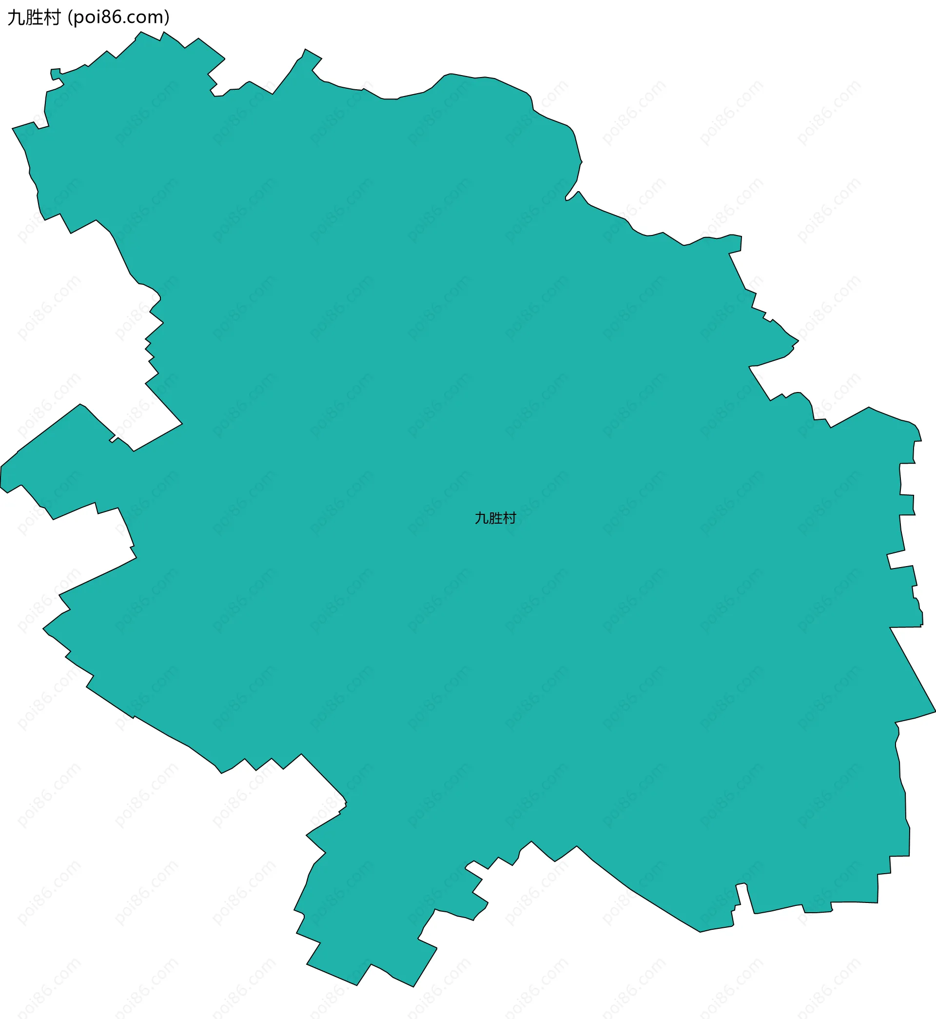 九胜村边界地图