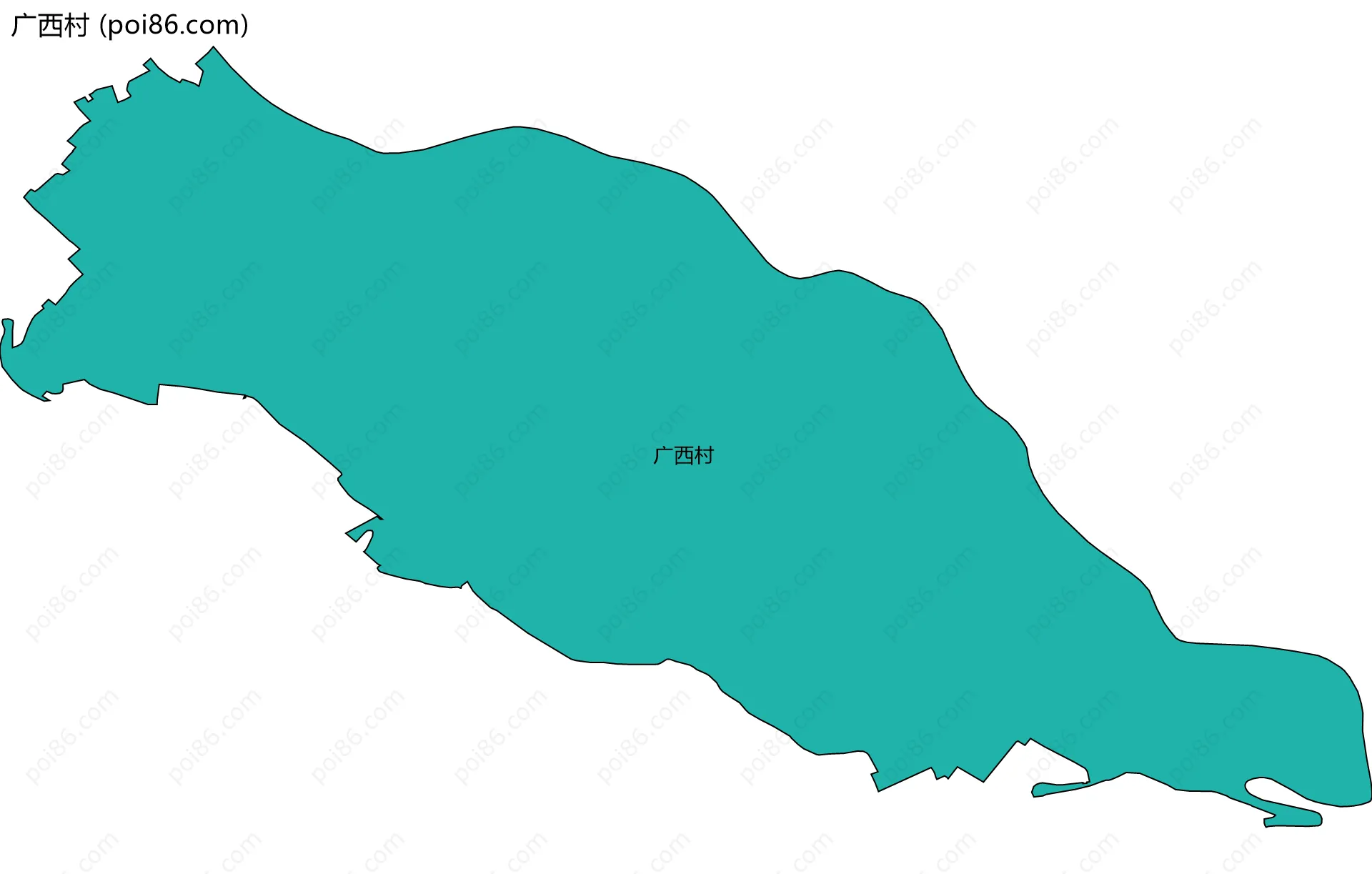 广西村边界地图