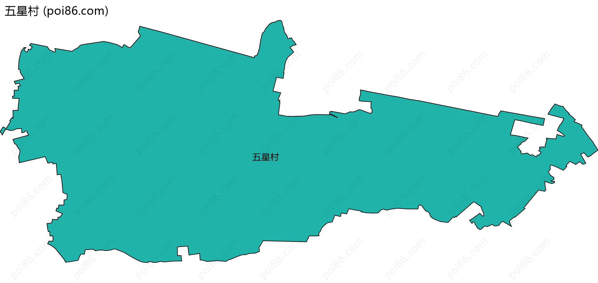 五星村边界地图