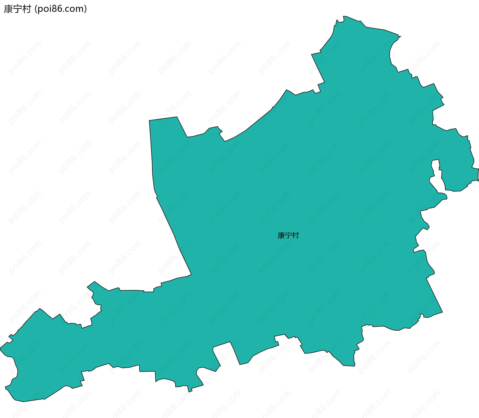 康宁村边界地图