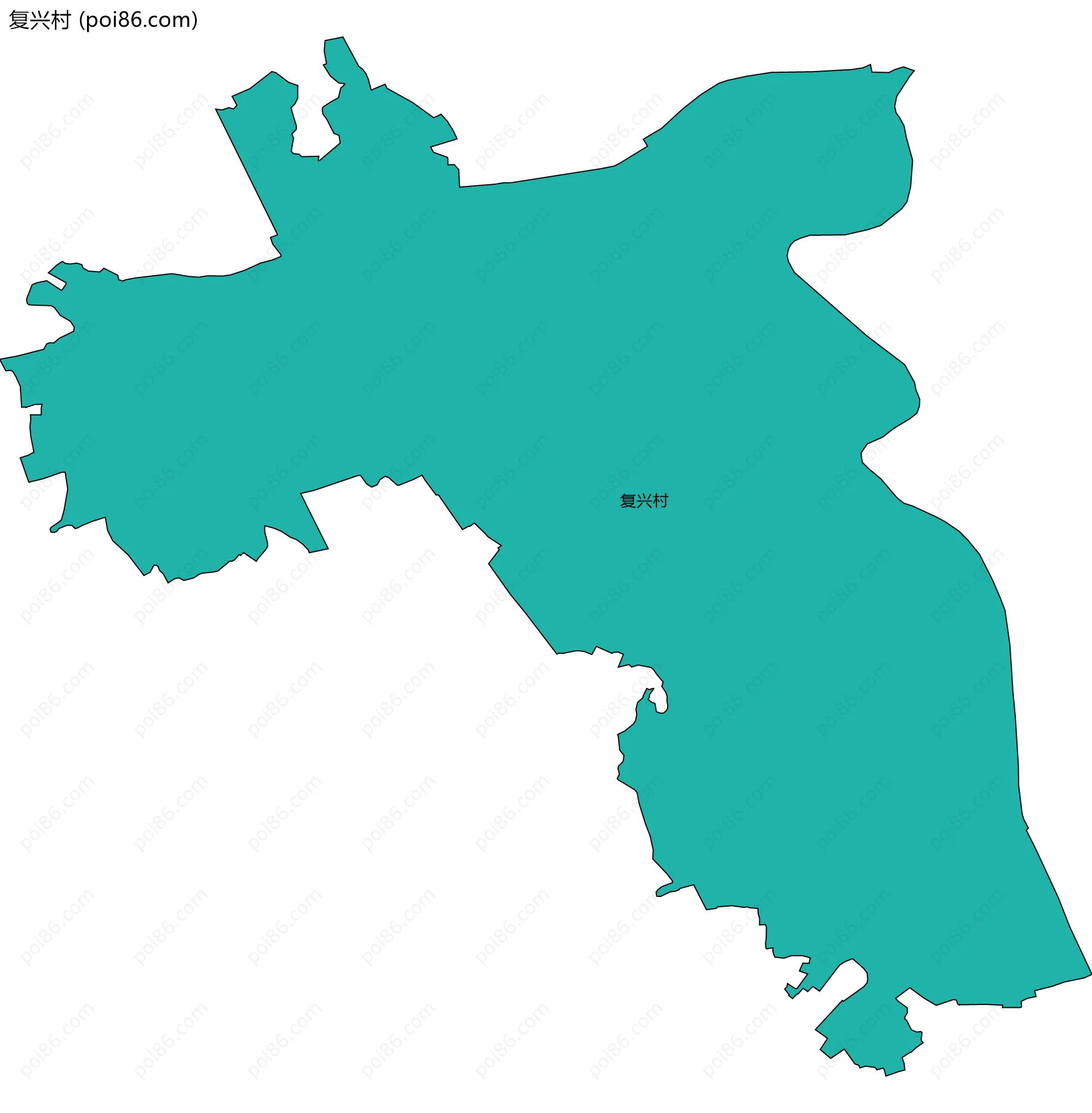 复兴村边界地图