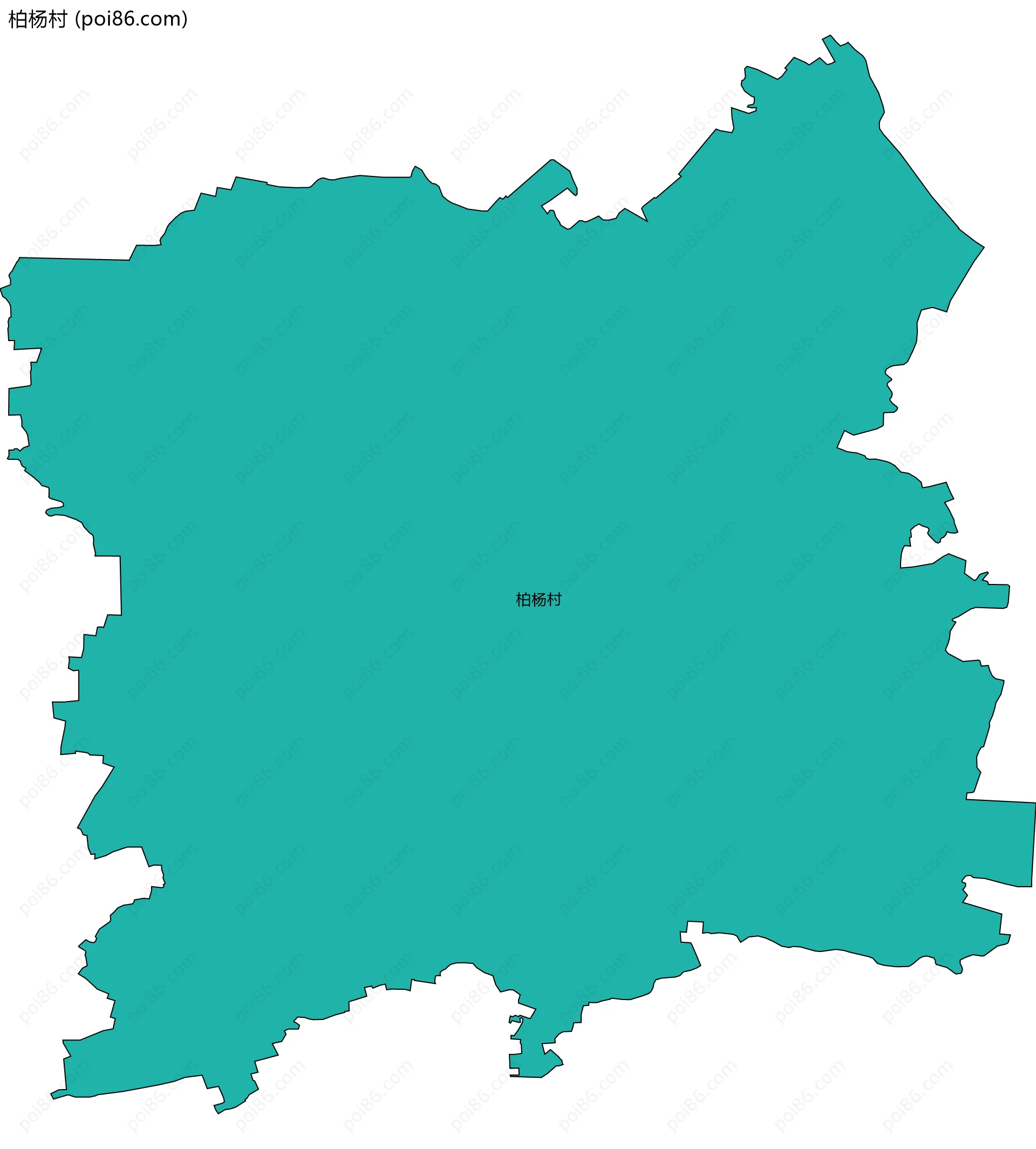 柏杨村边界地图