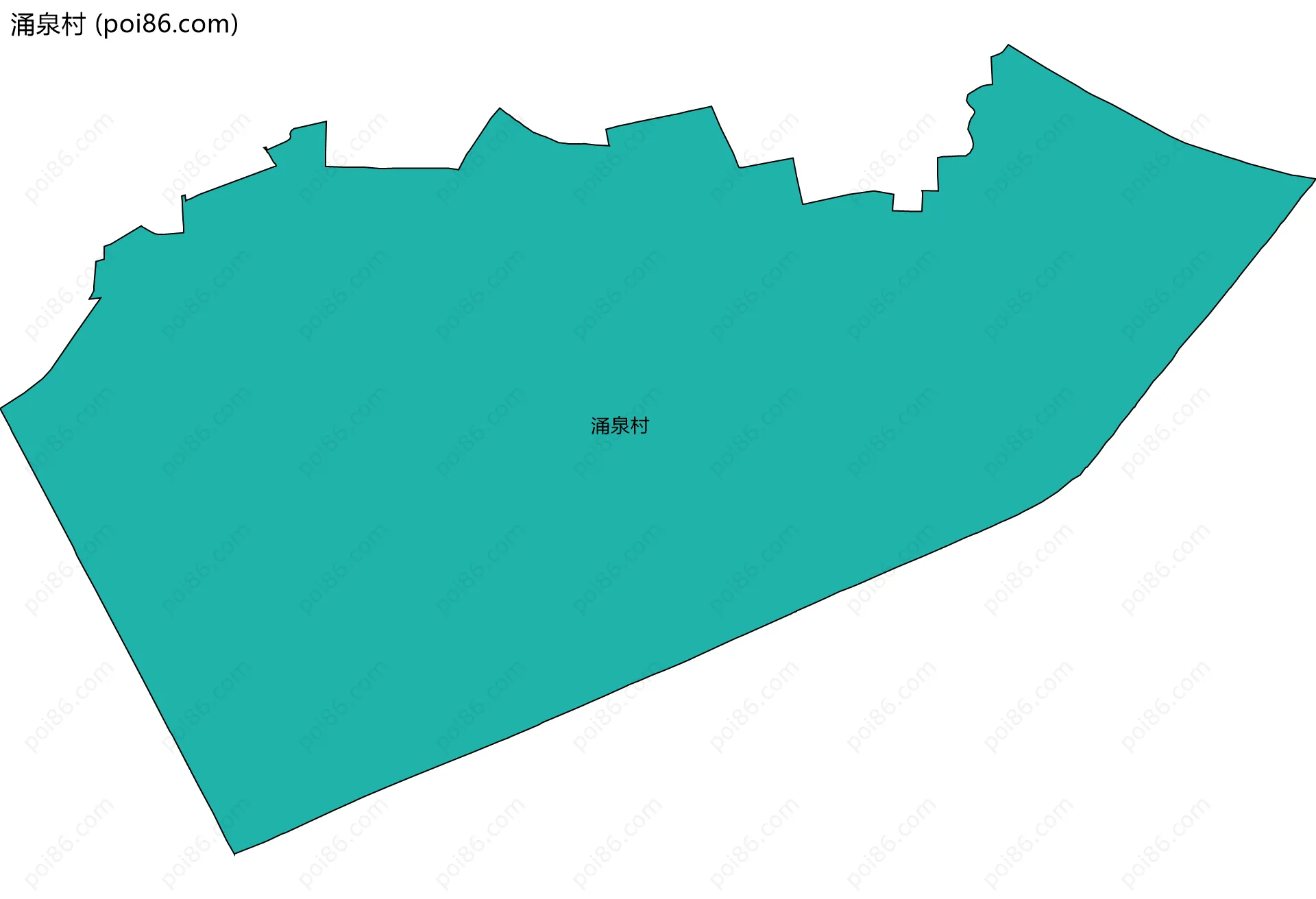 涌泉村边界地图