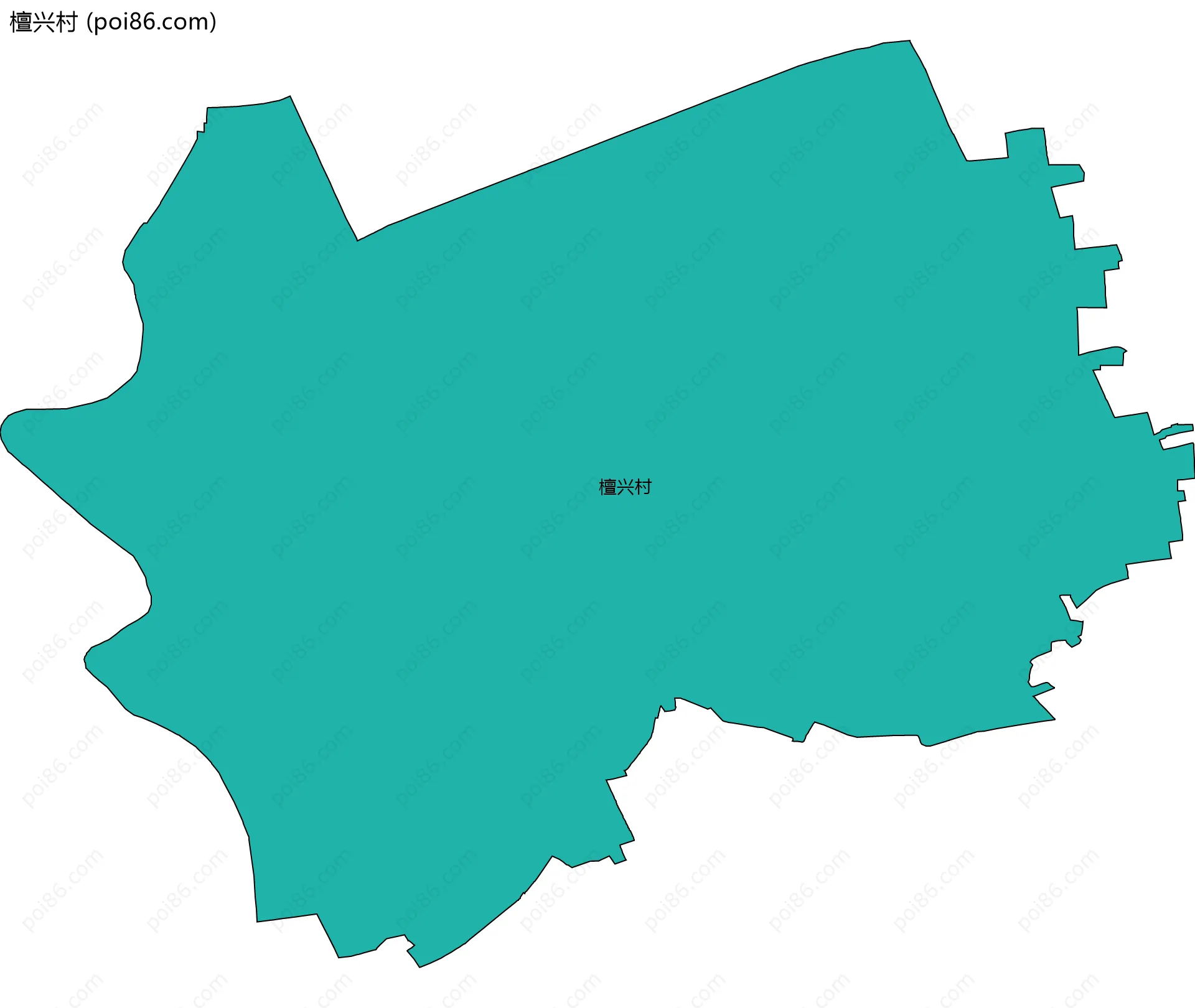 檀兴村边界地图