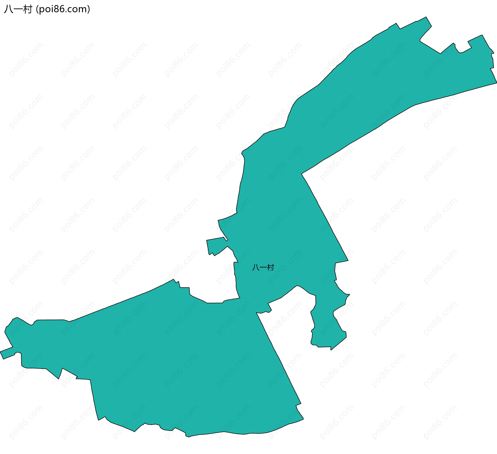 八一村边界地图