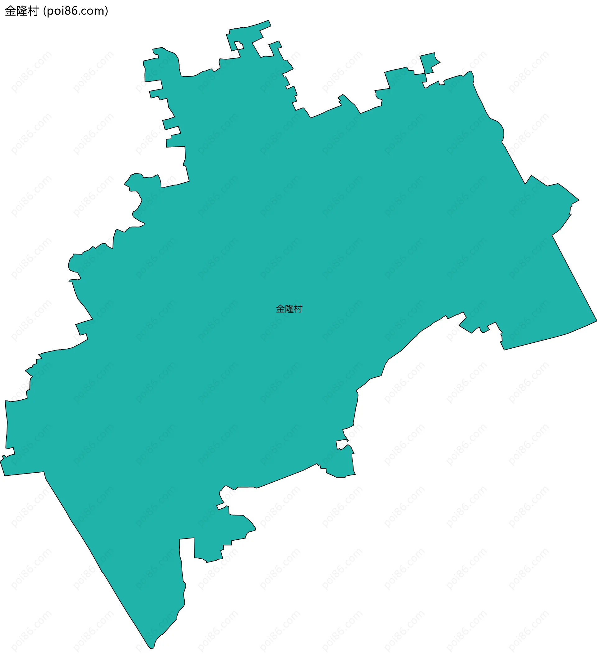 金隆村边界地图
