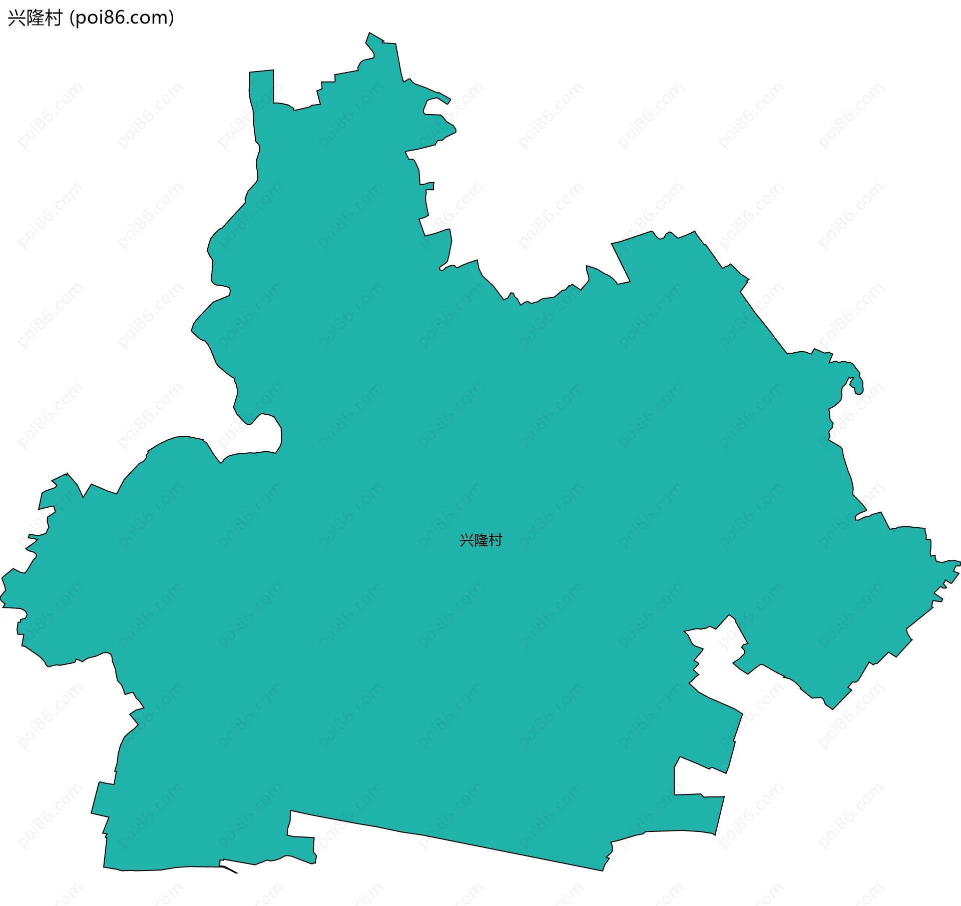 兴隆村边界地图