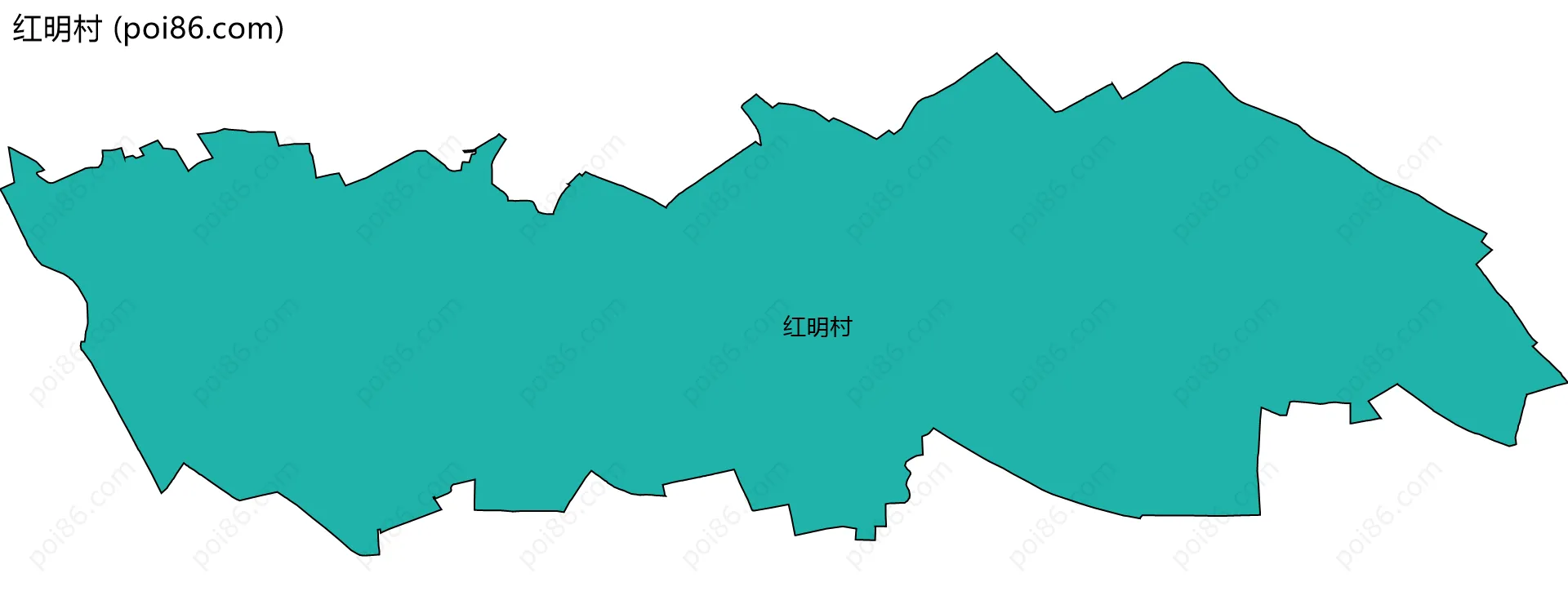 红明村边界地图