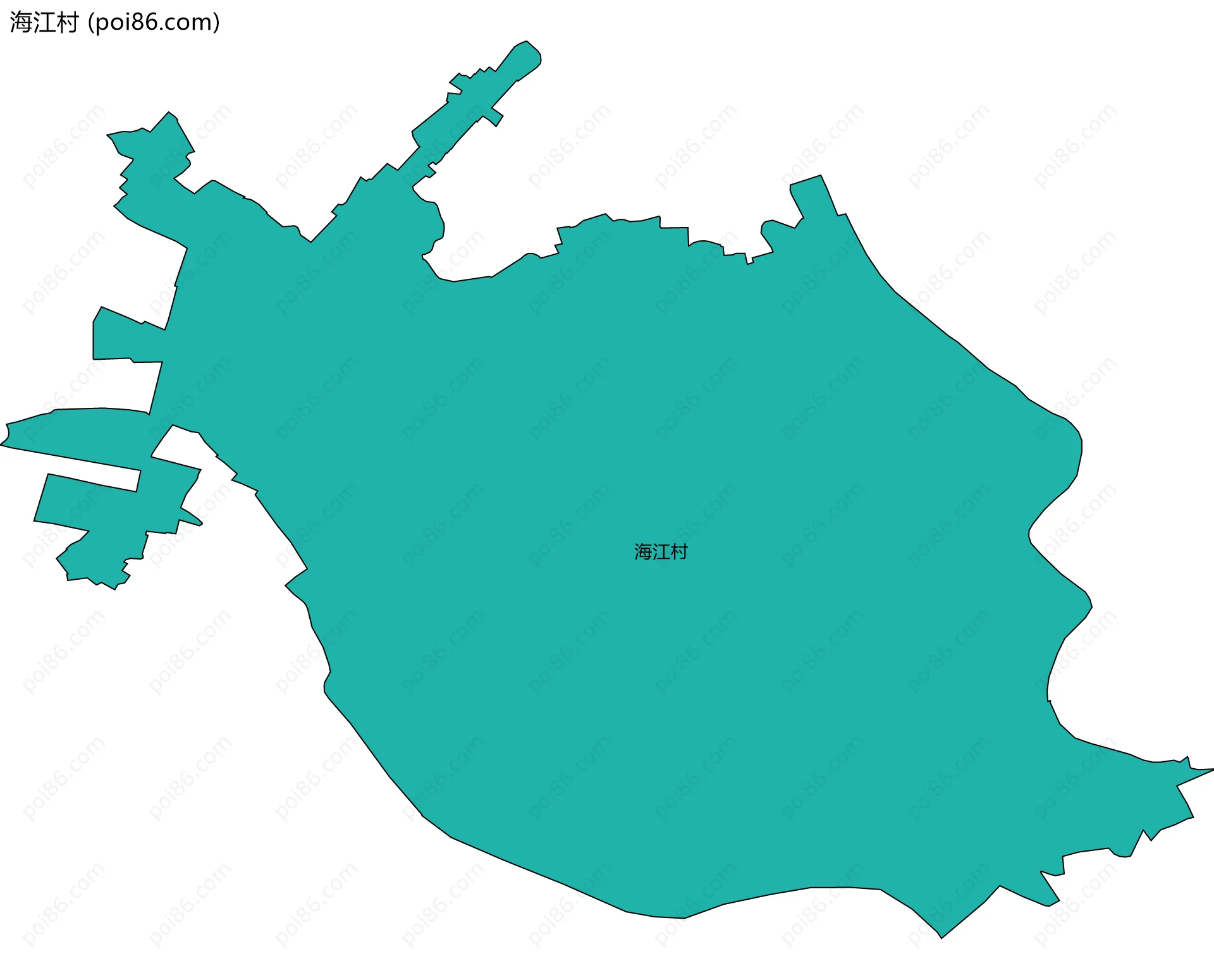 海江村边界地图