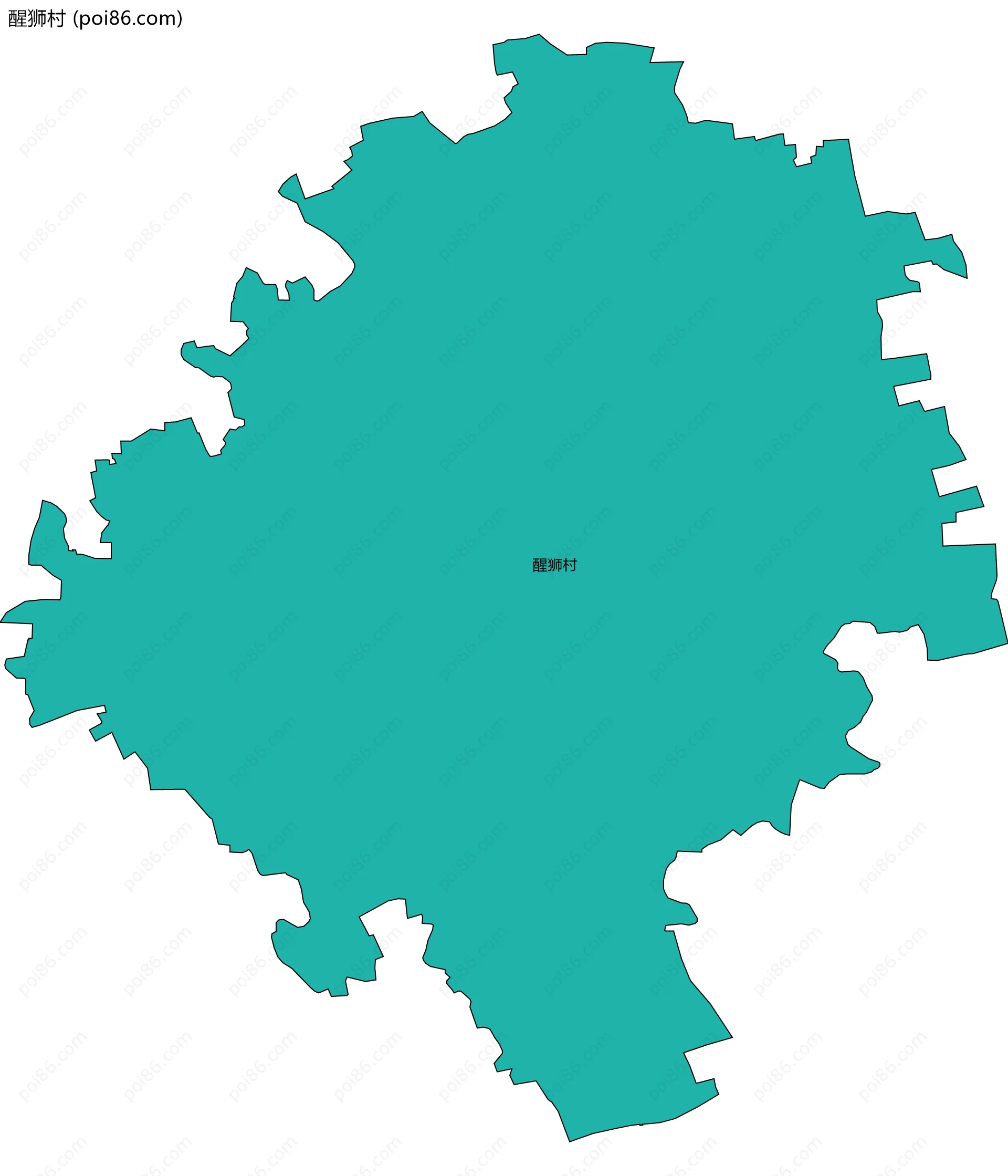 醒狮村边界地图