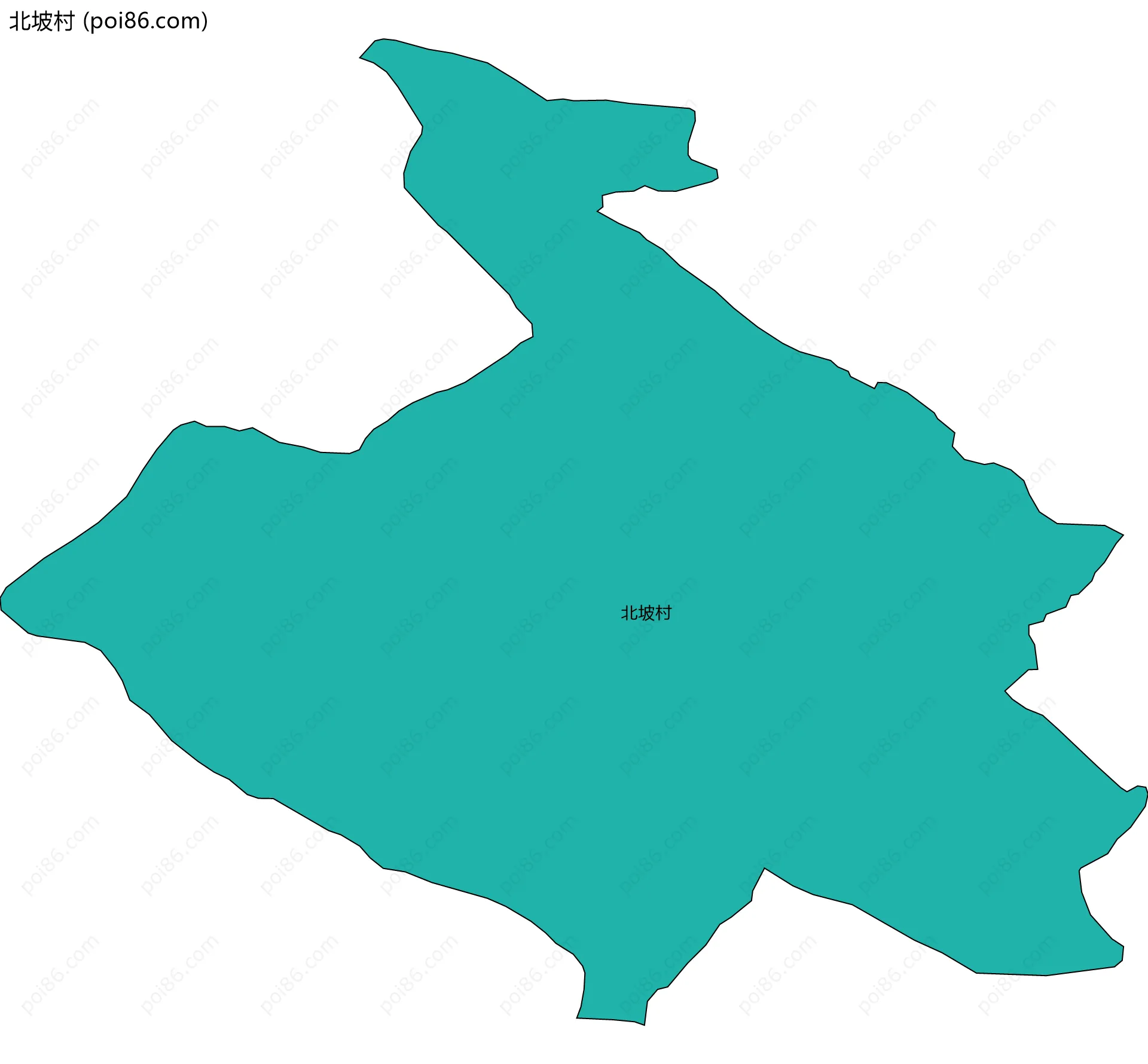 北坡村边界地图