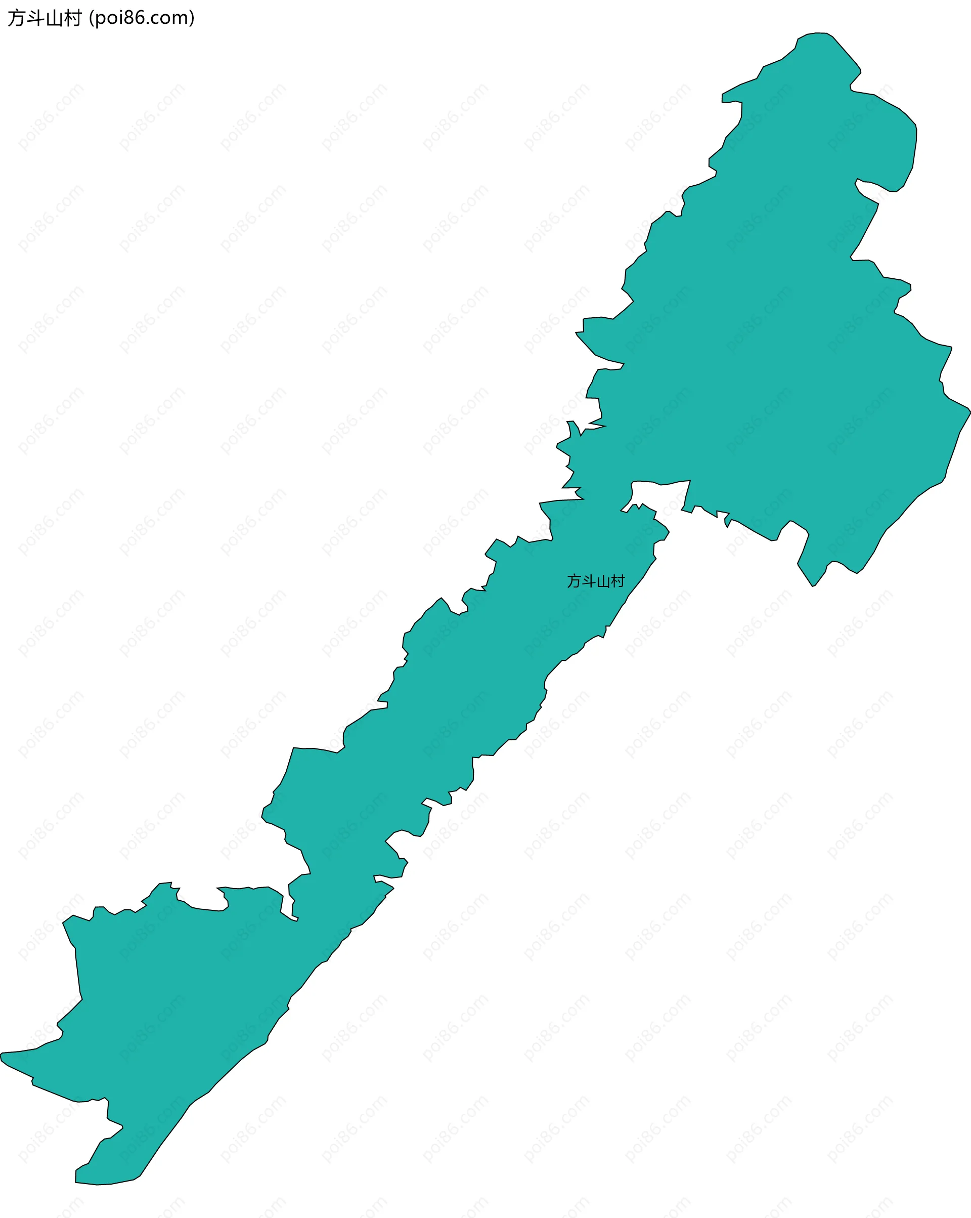 方斗山村边界地图