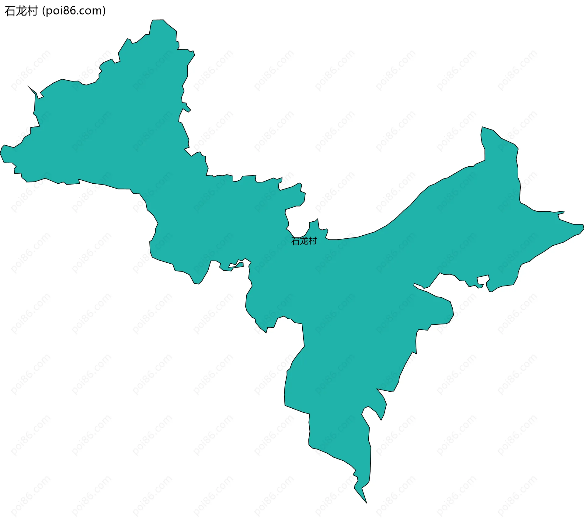 石龙村边界地图
