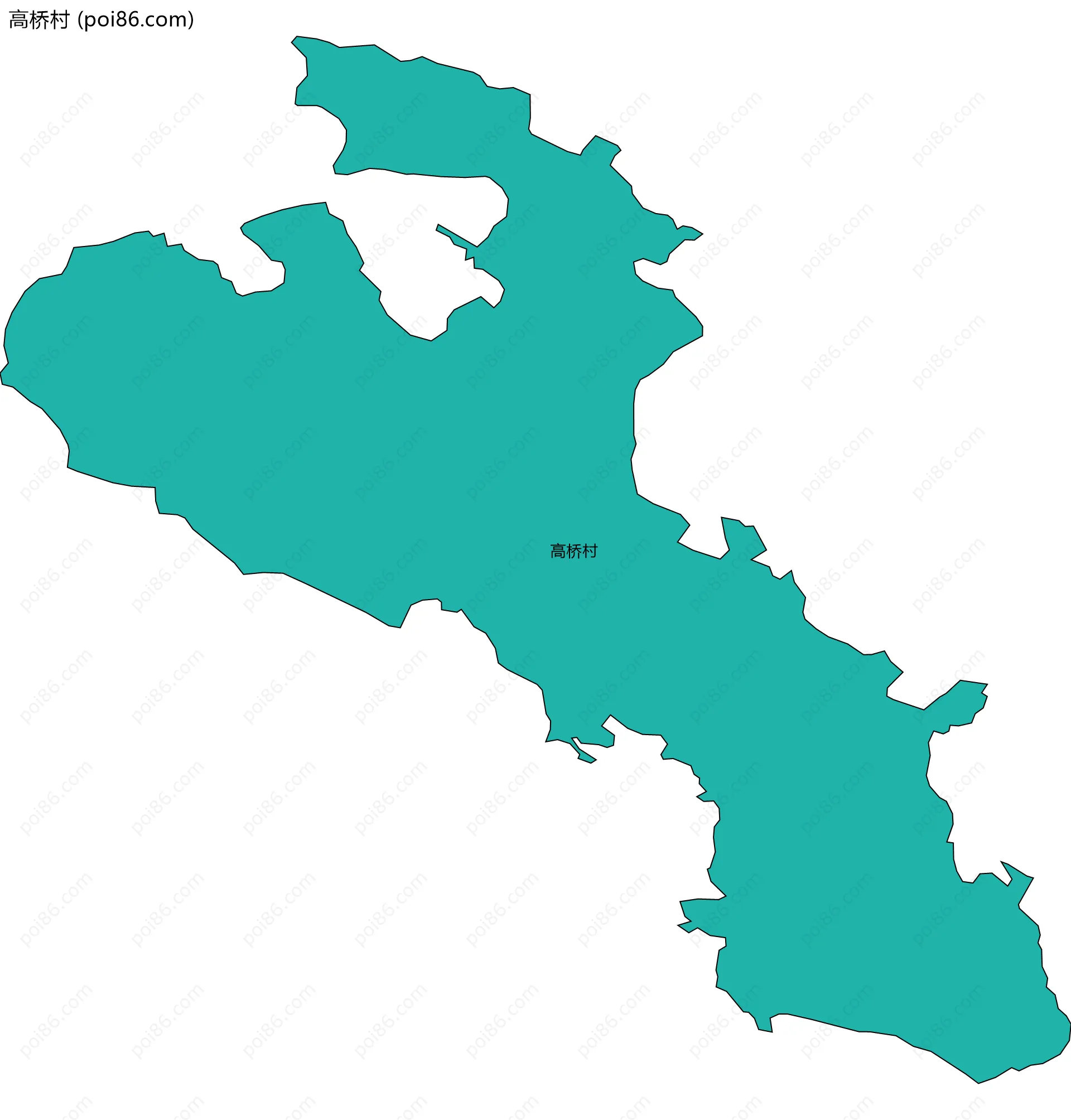 高桥村边界地图