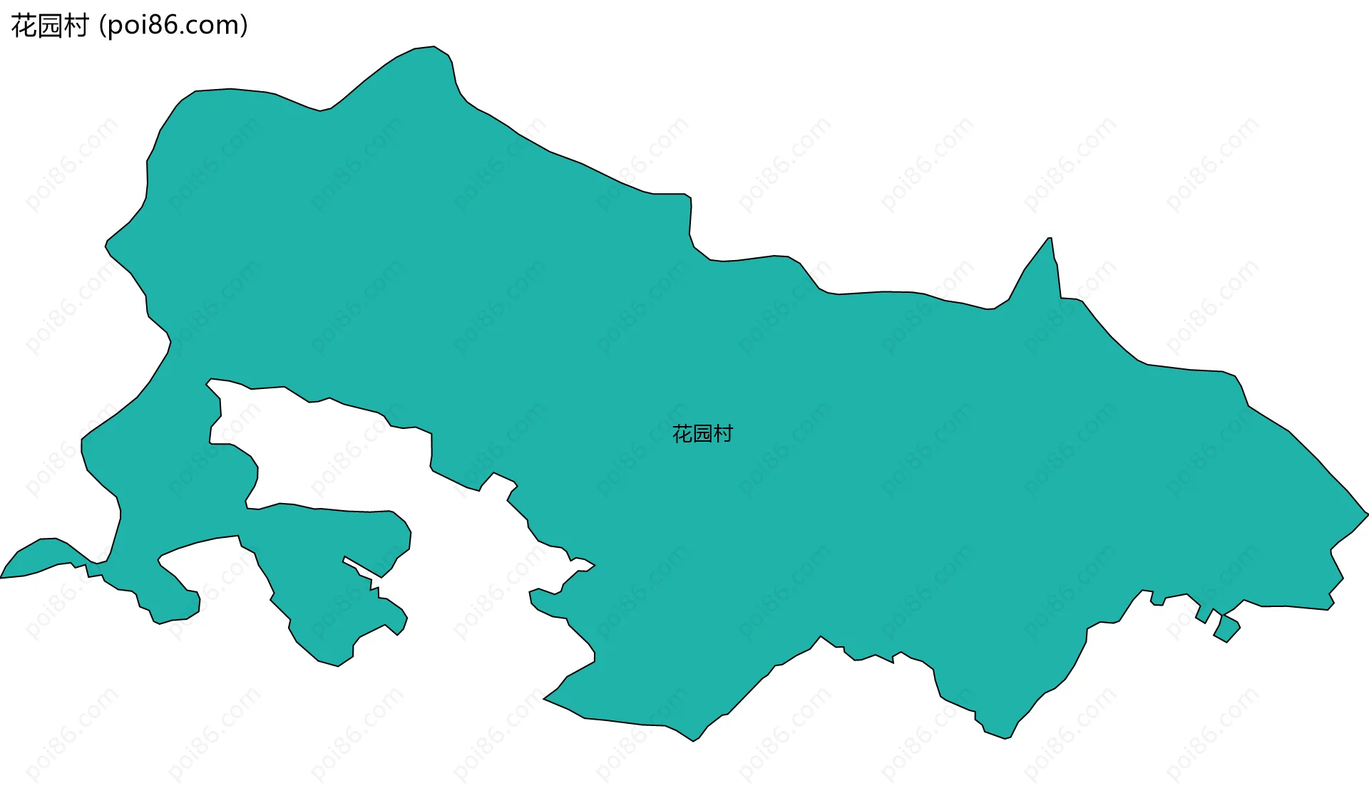 花园村边界地图