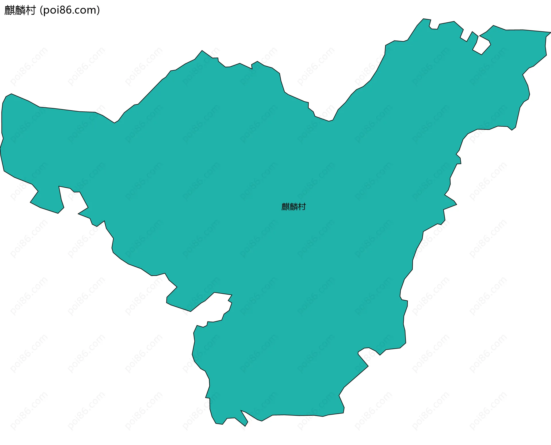 麒麟村边界地图
