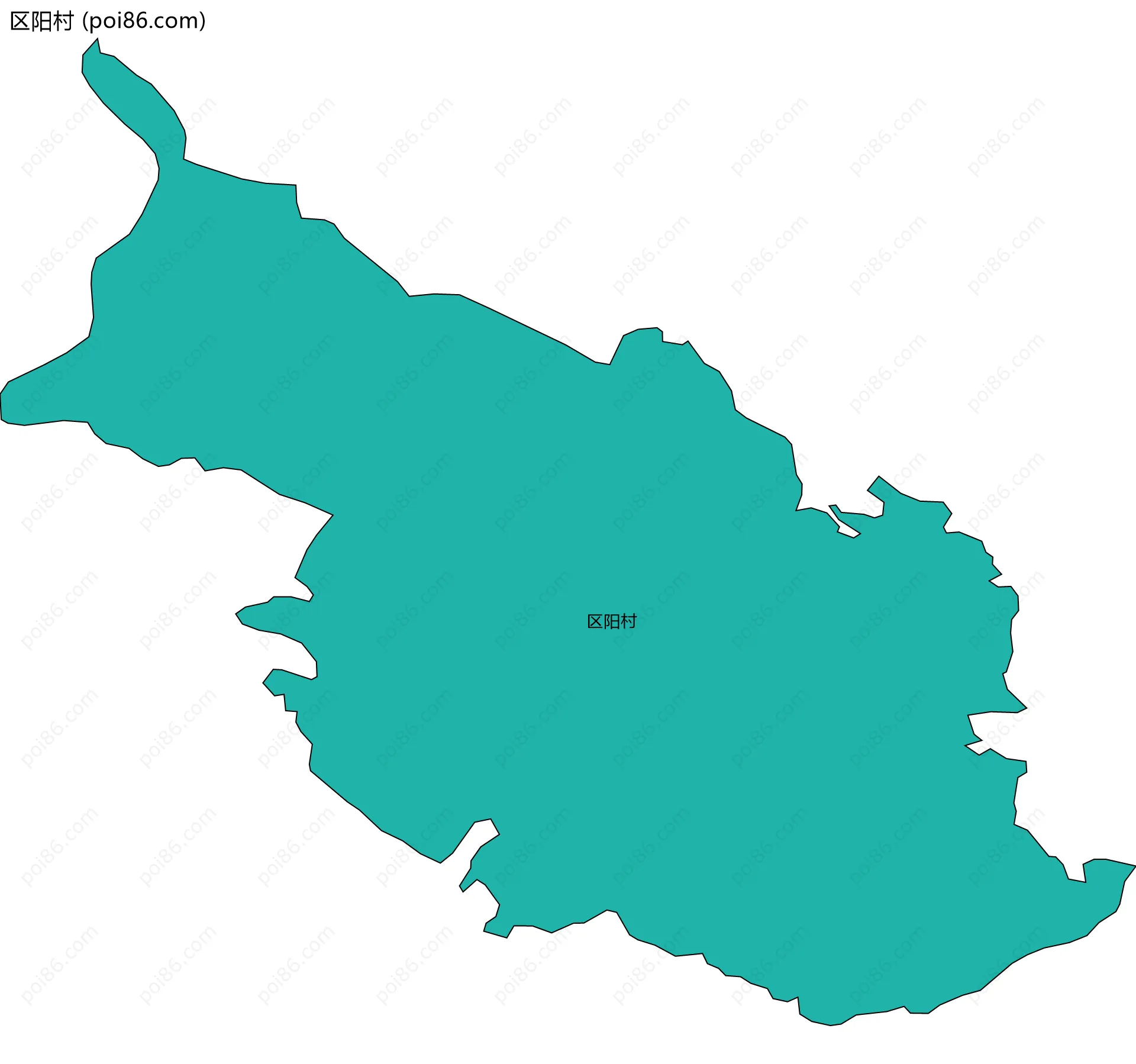 区阳村边界地图