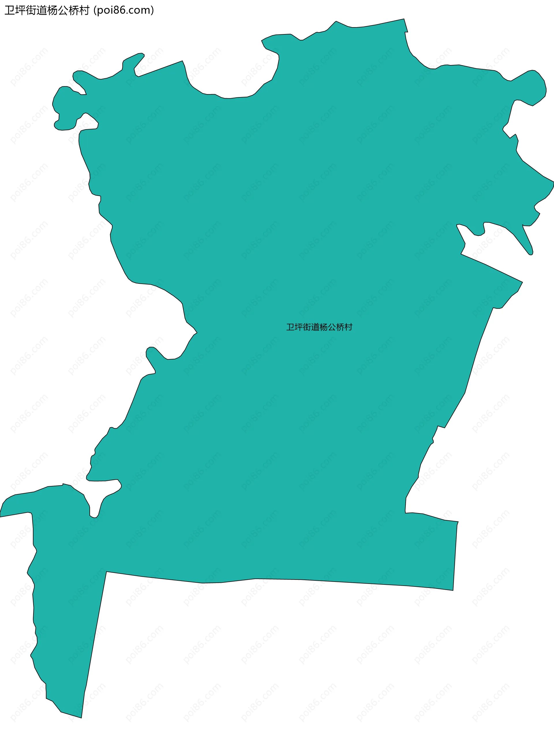 卫坪街道杨公桥村边界地图