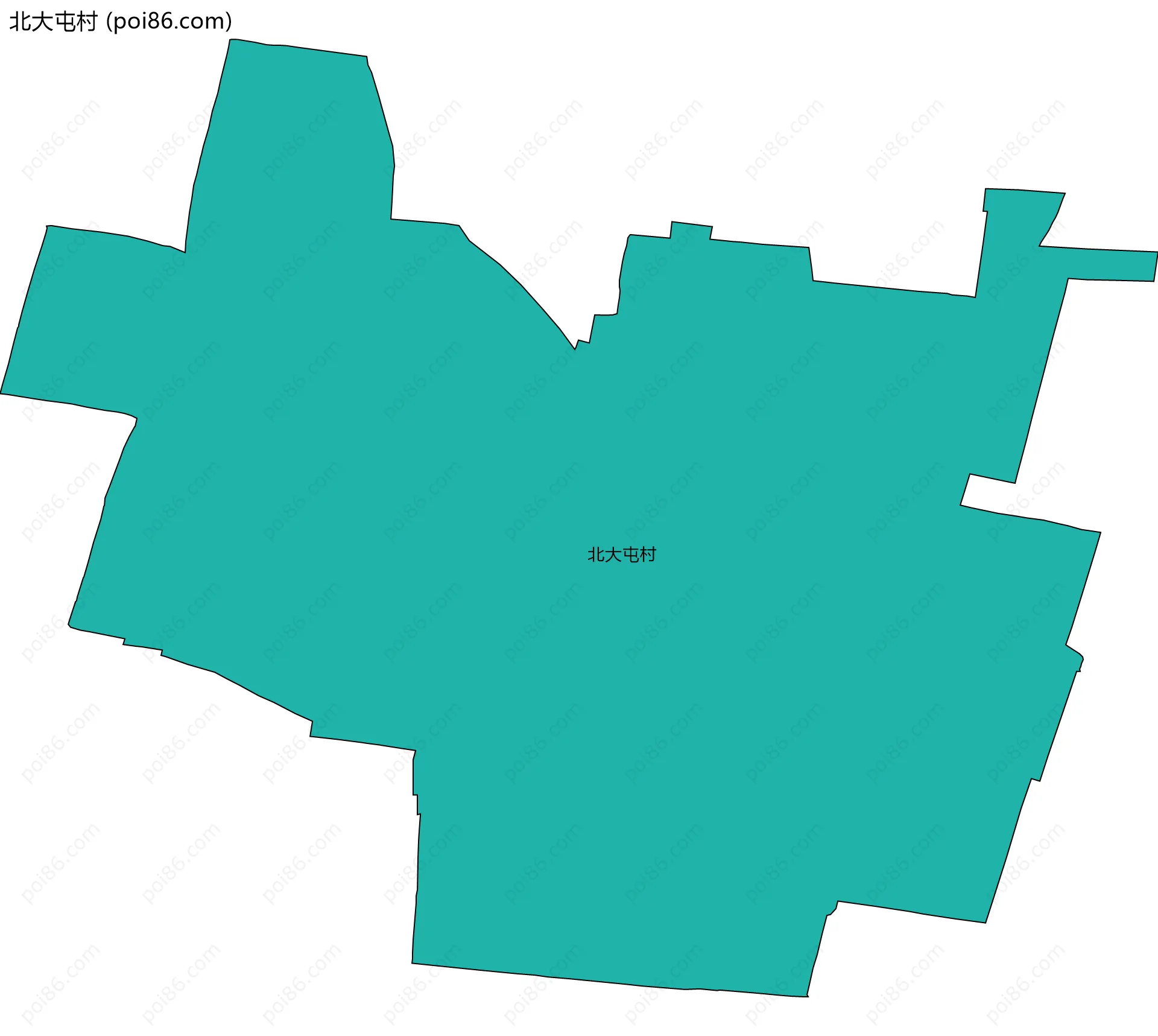 北大屯村边界地图