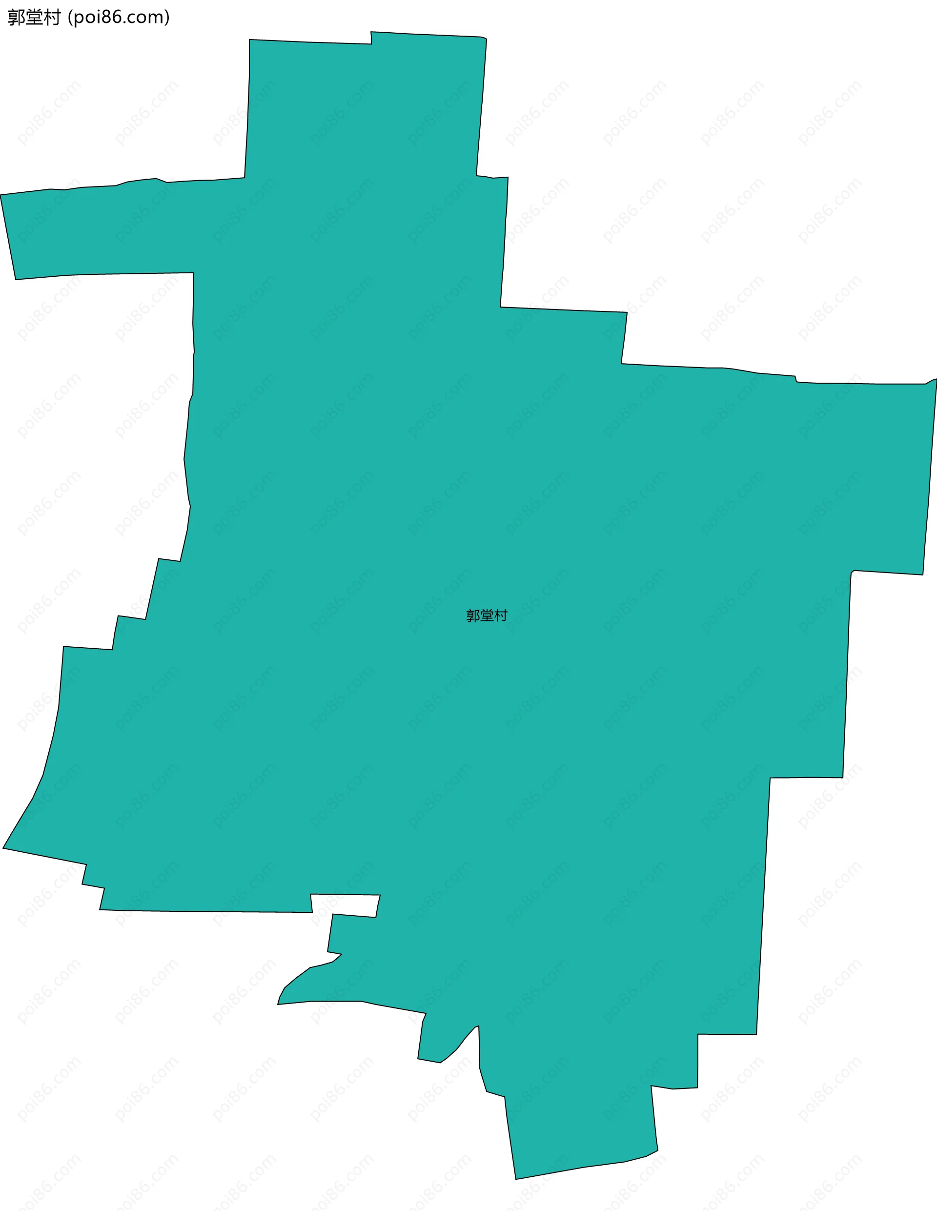 郭堂村边界地图