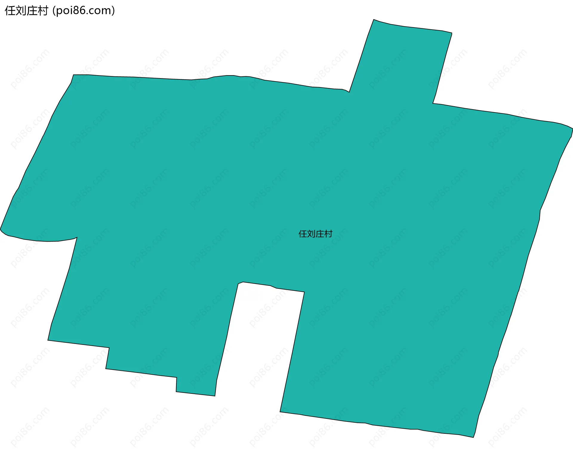 任刘庄村边界地图