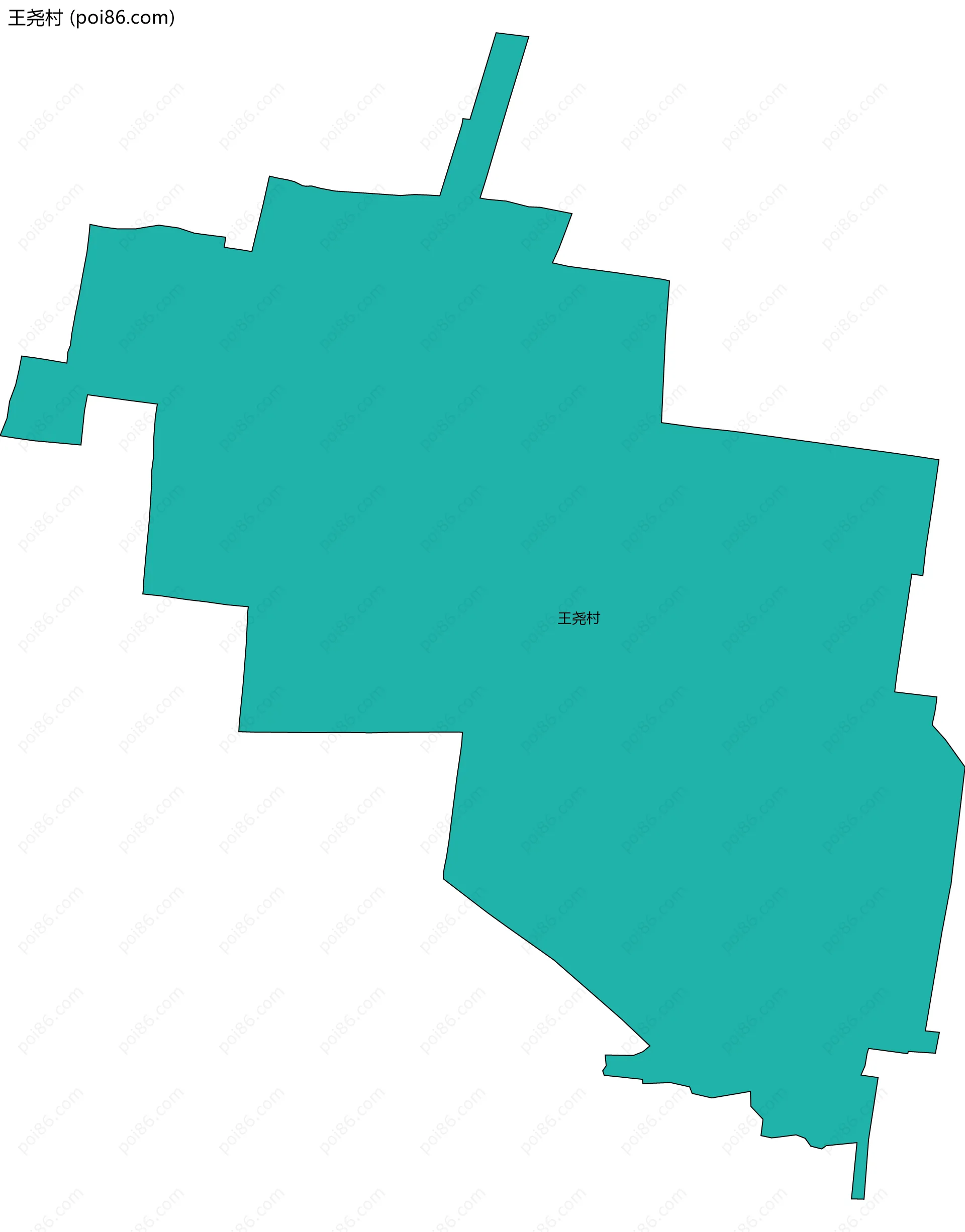 王尧村边界地图