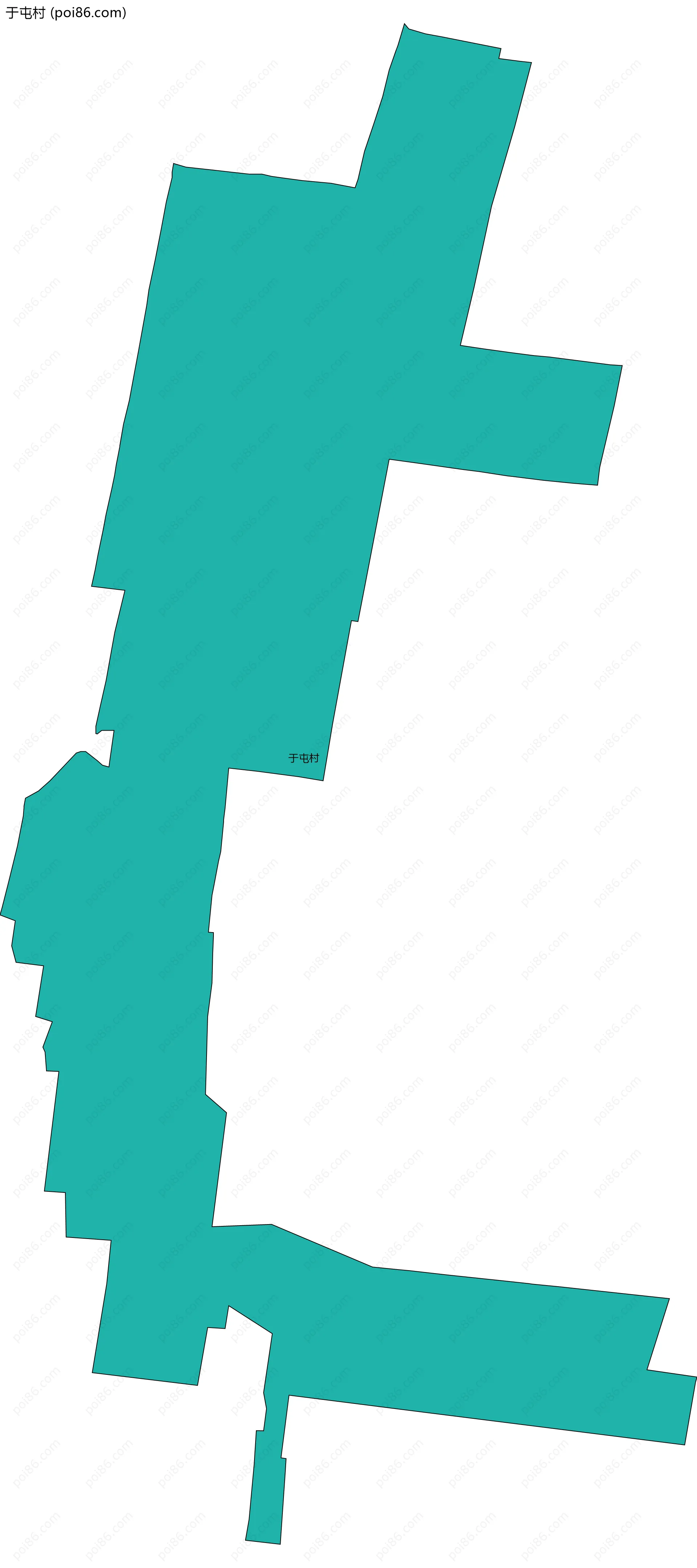 于屯村边界地图