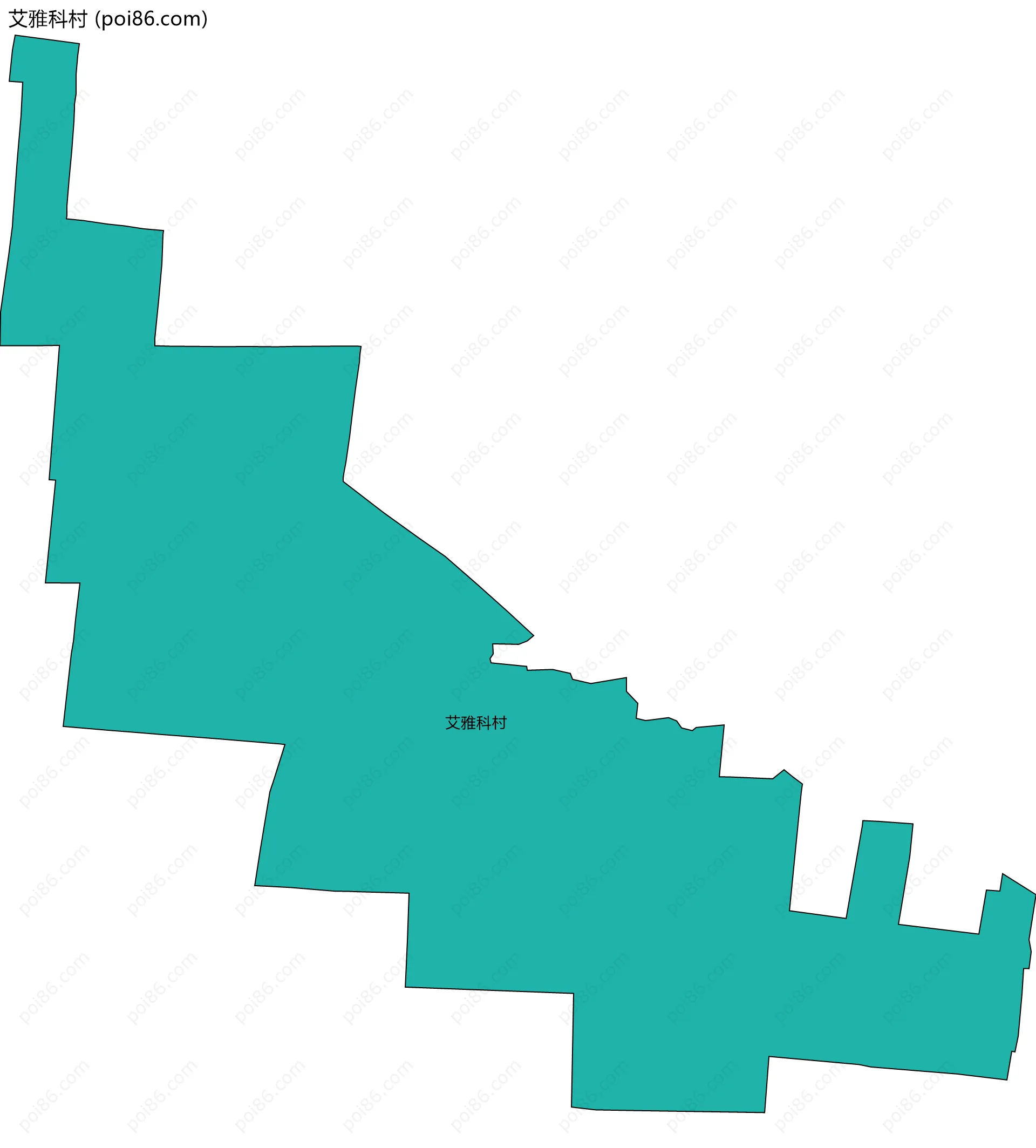 艾雅科村边界地图