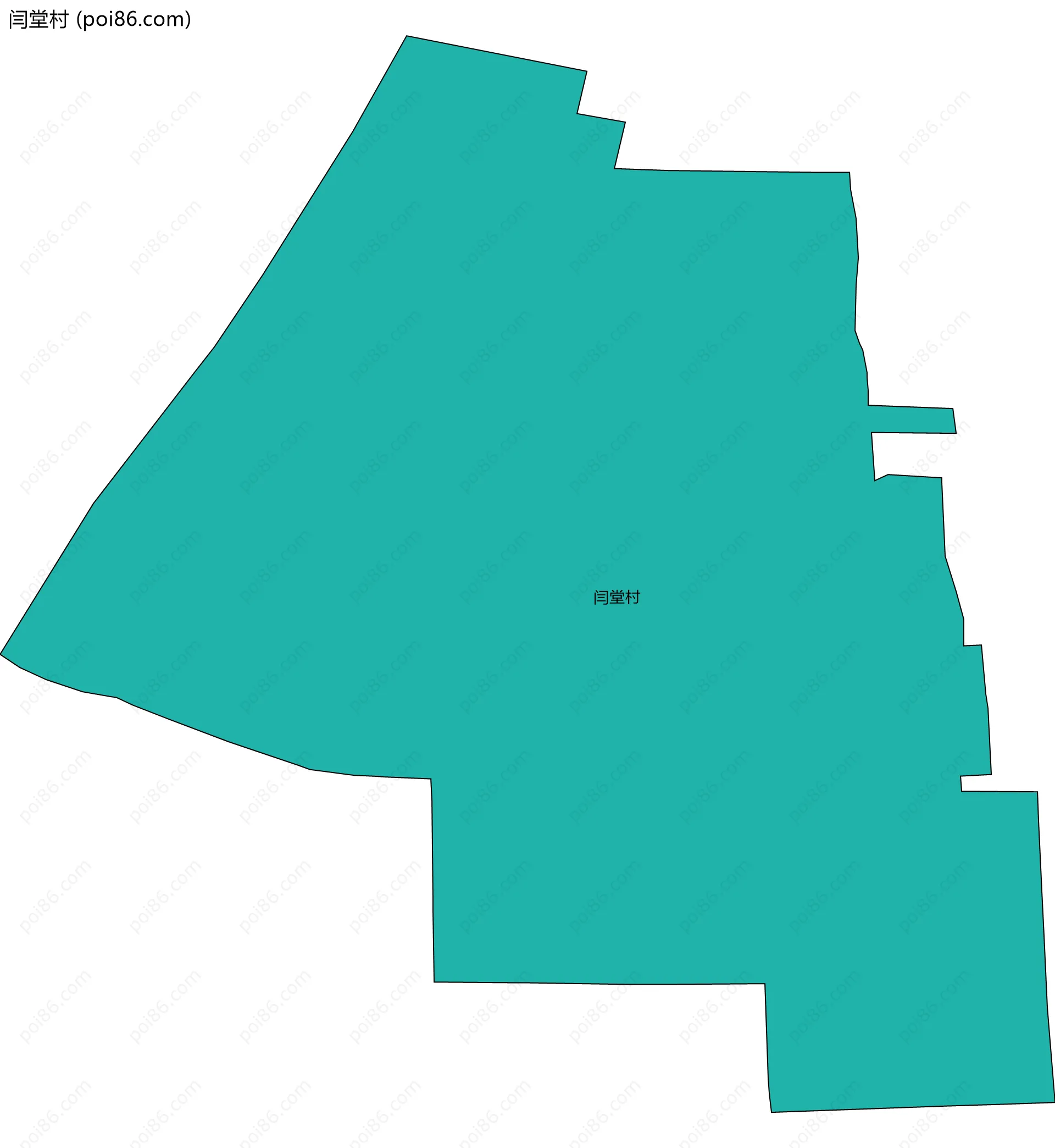 闫堂村边界地图