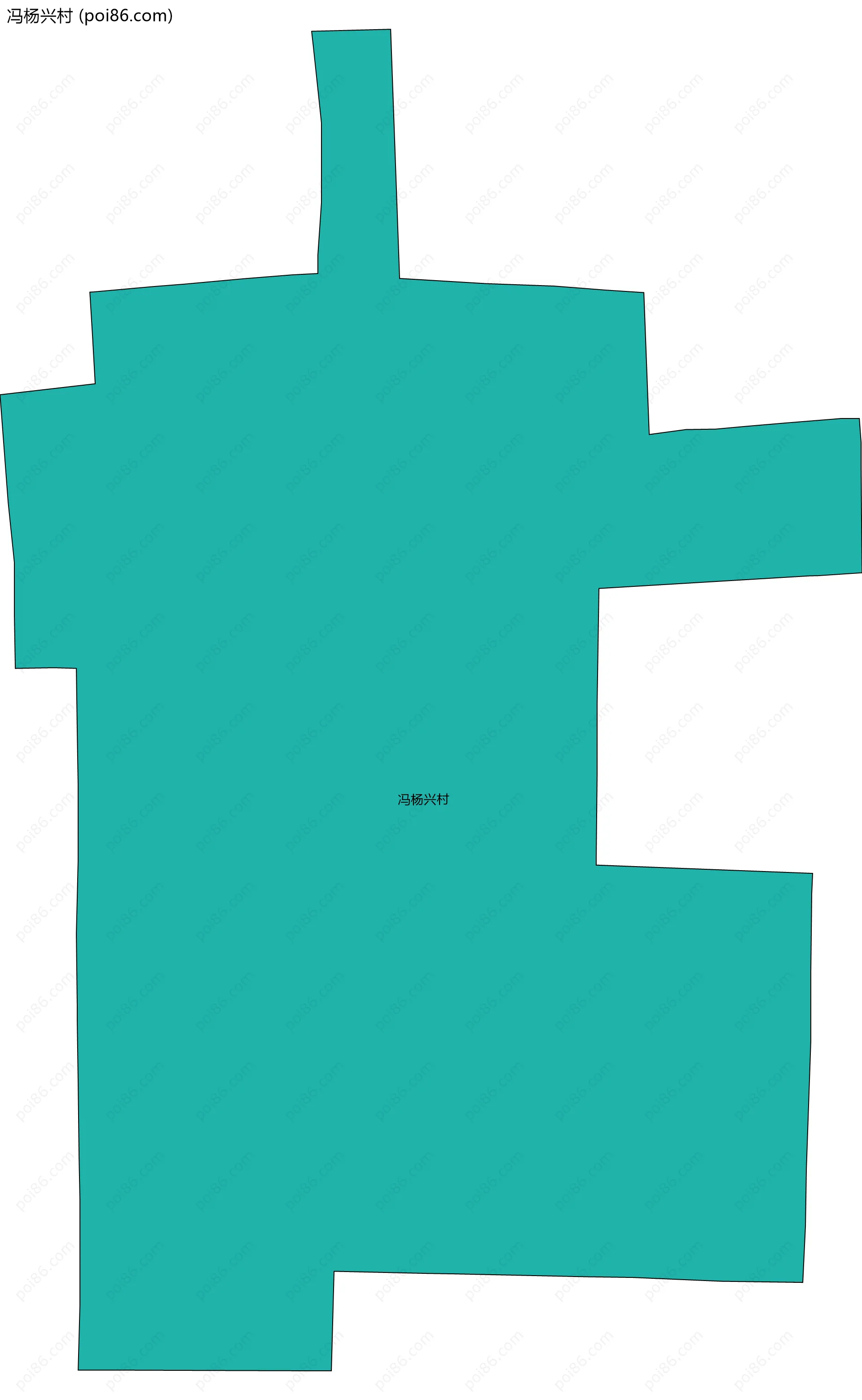 冯杨兴村边界地图