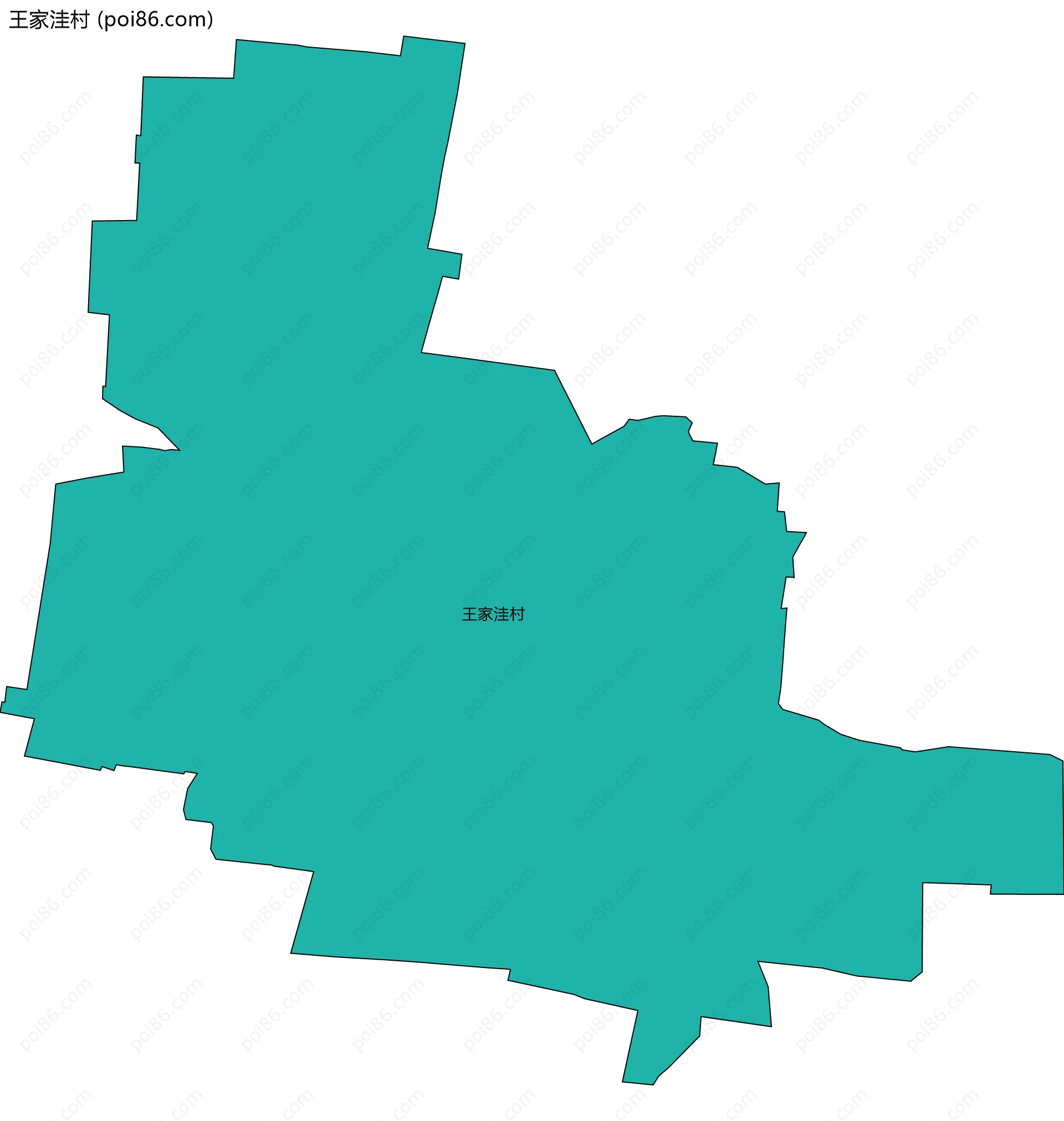 王家洼村边界地图