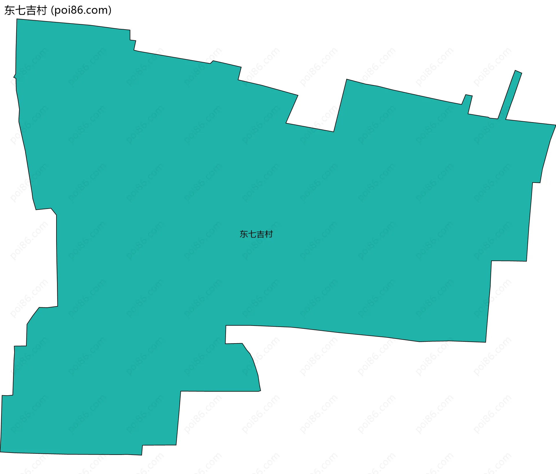 东七吉村边界地图