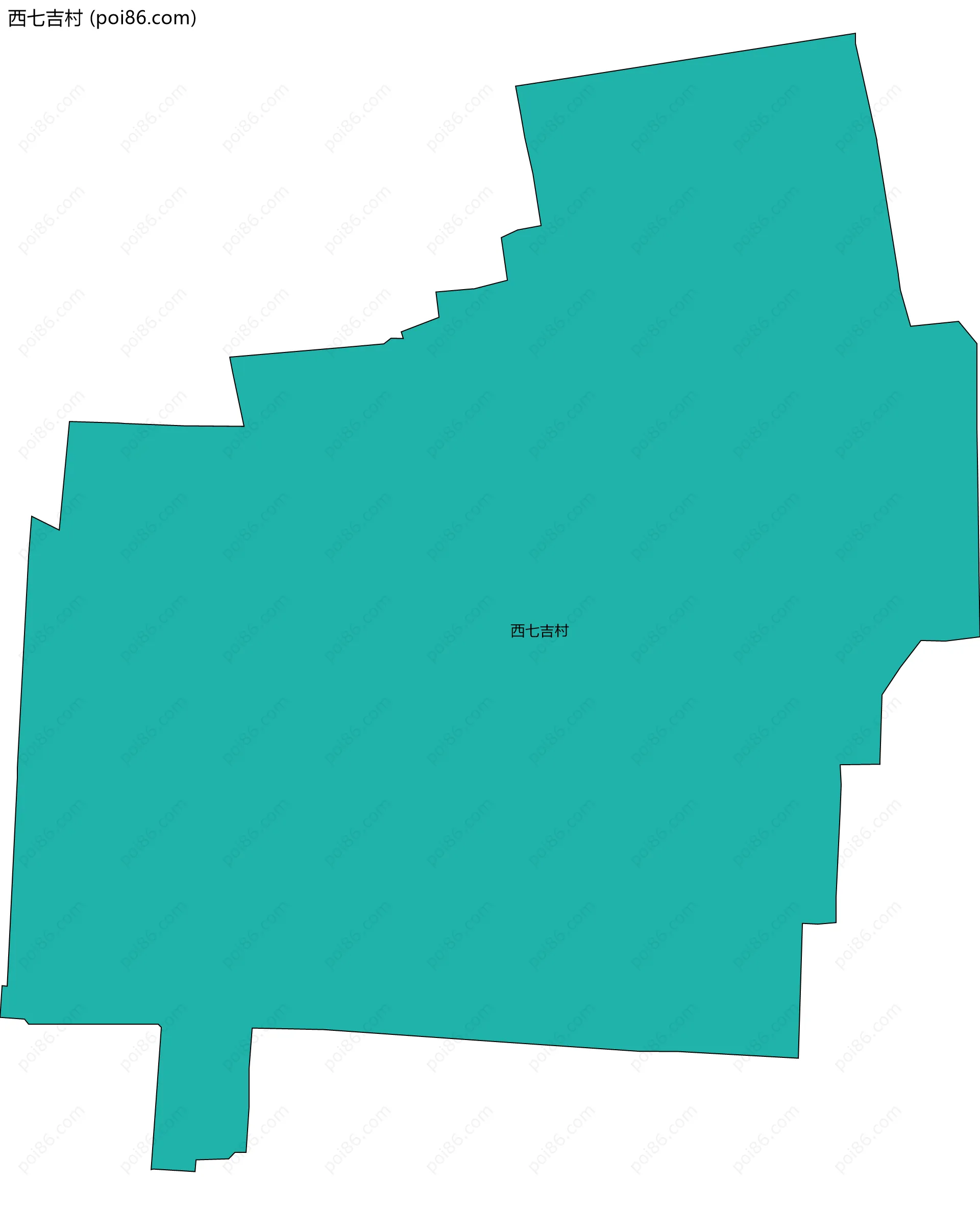 西七吉村边界地图
