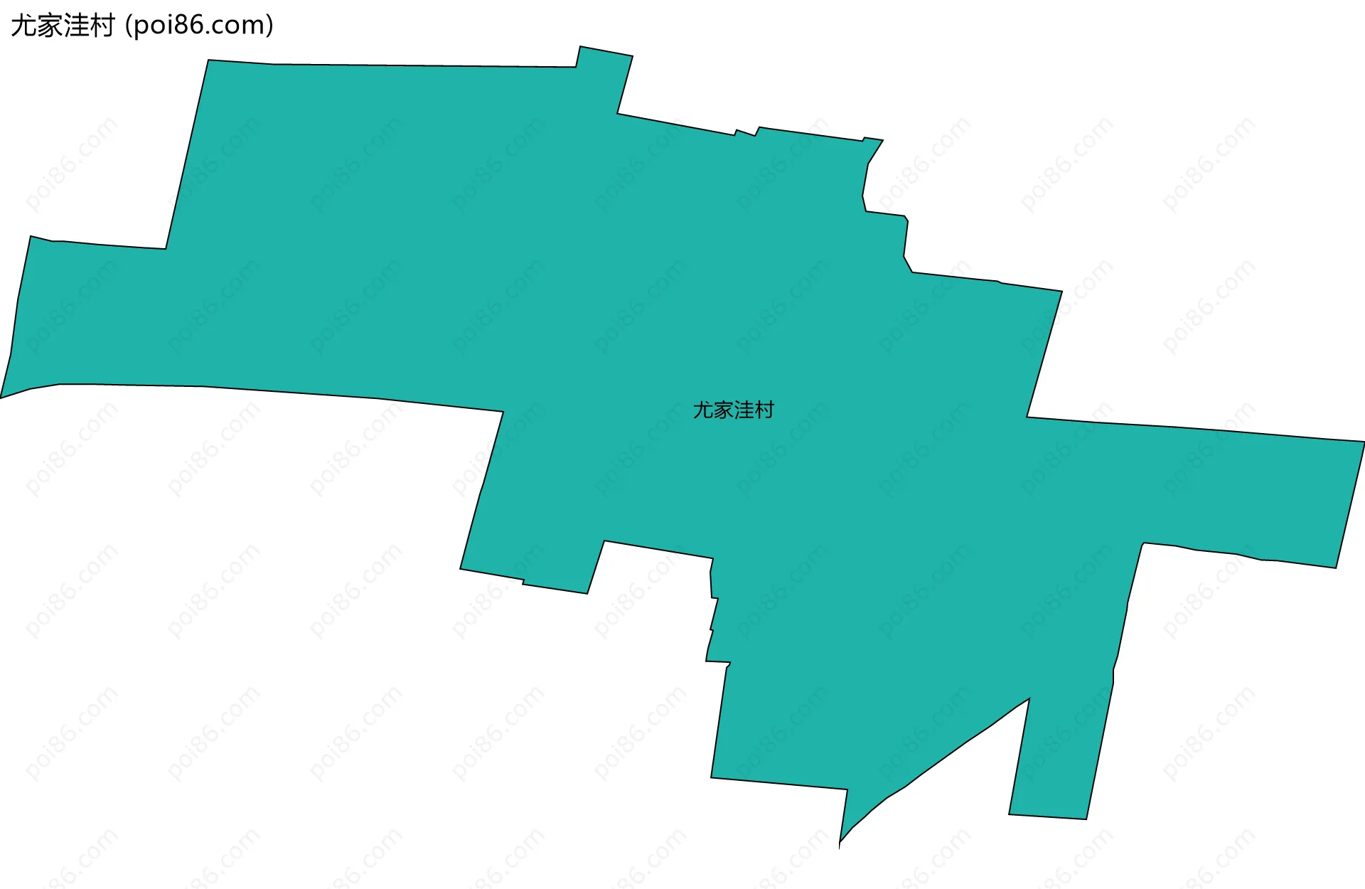 尤家洼村边界地图