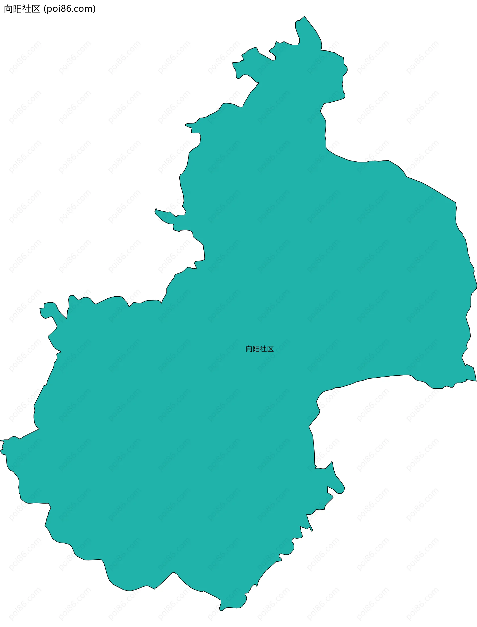 向阳社区边界地图