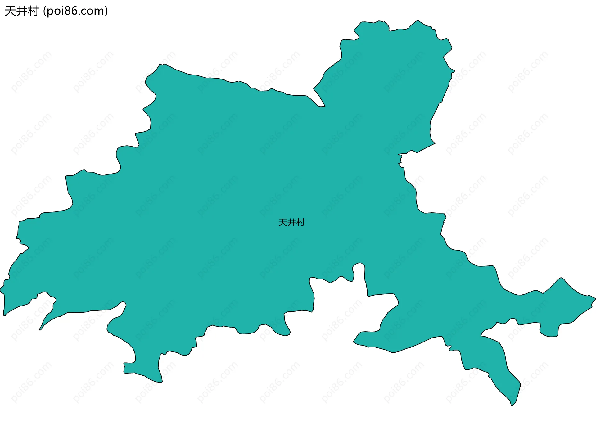 天井村边界地图