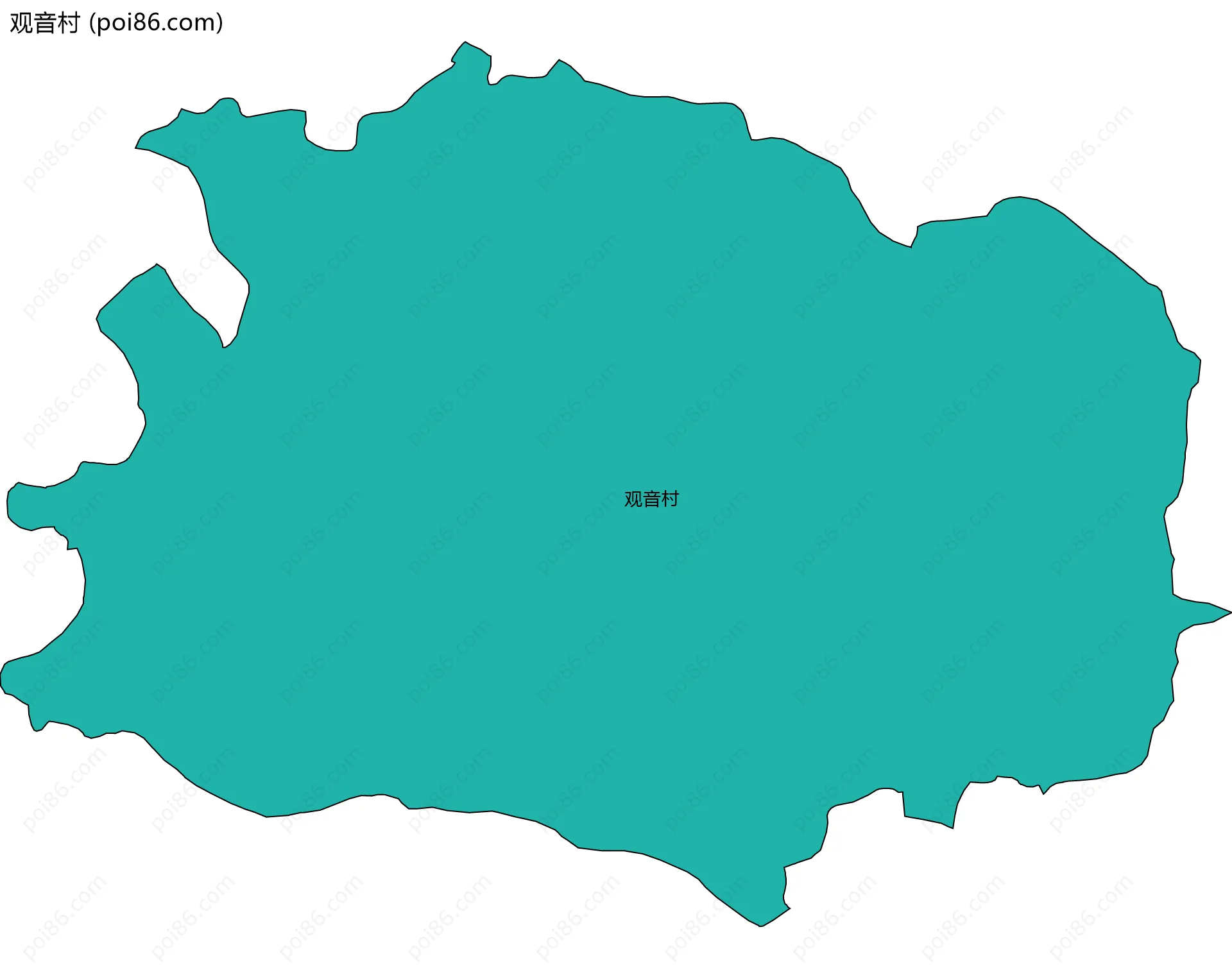 观音村边界地图