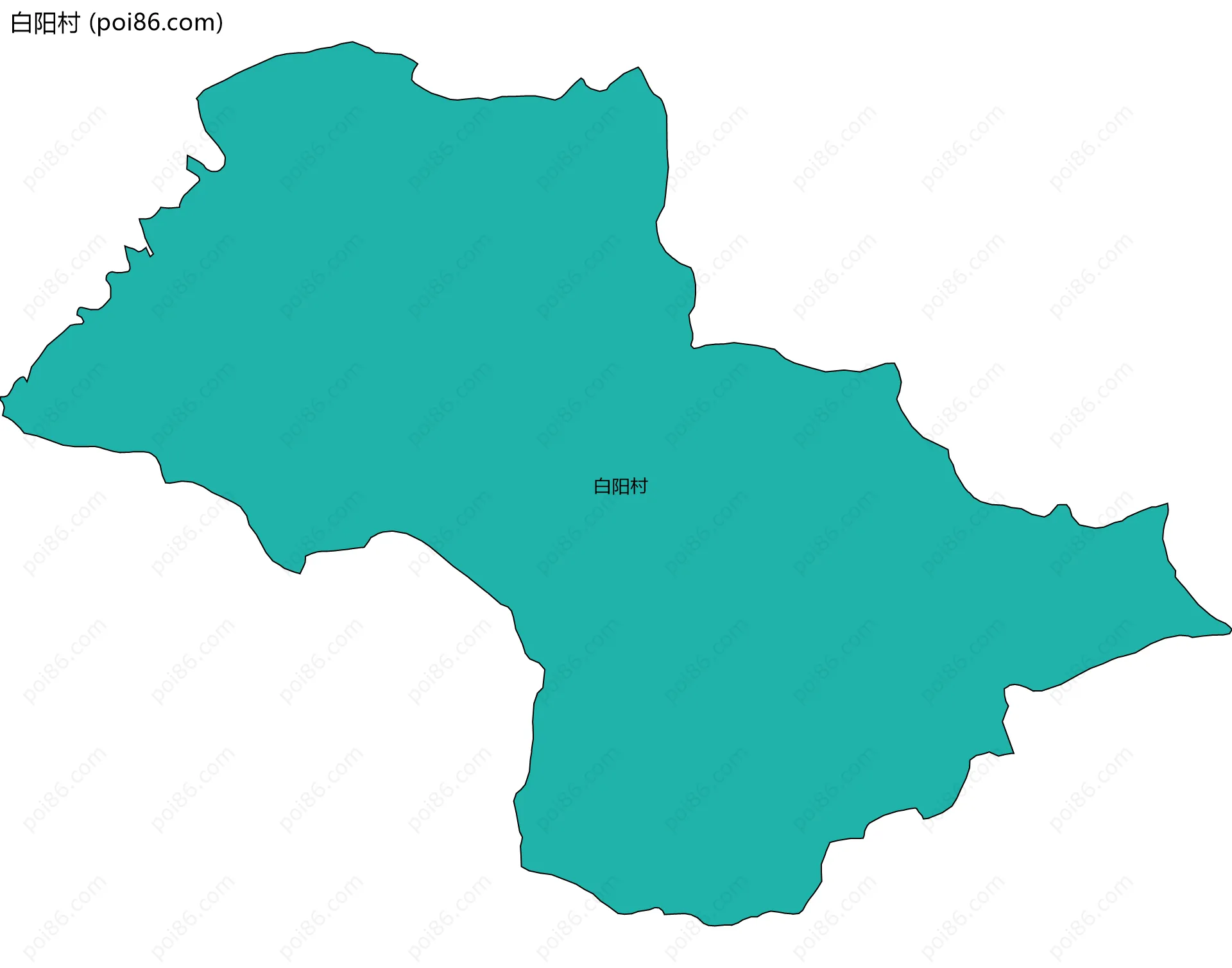 白阳村边界地图