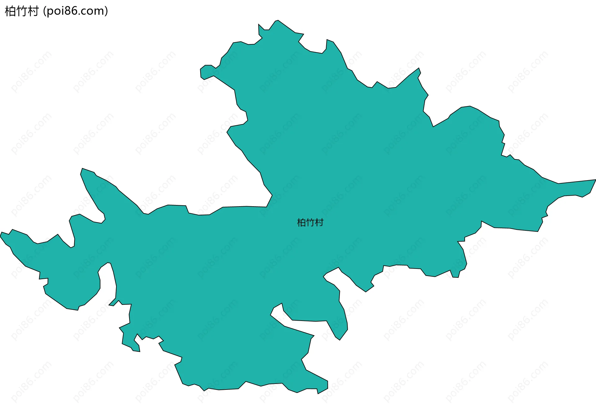 柏竹村边界地图