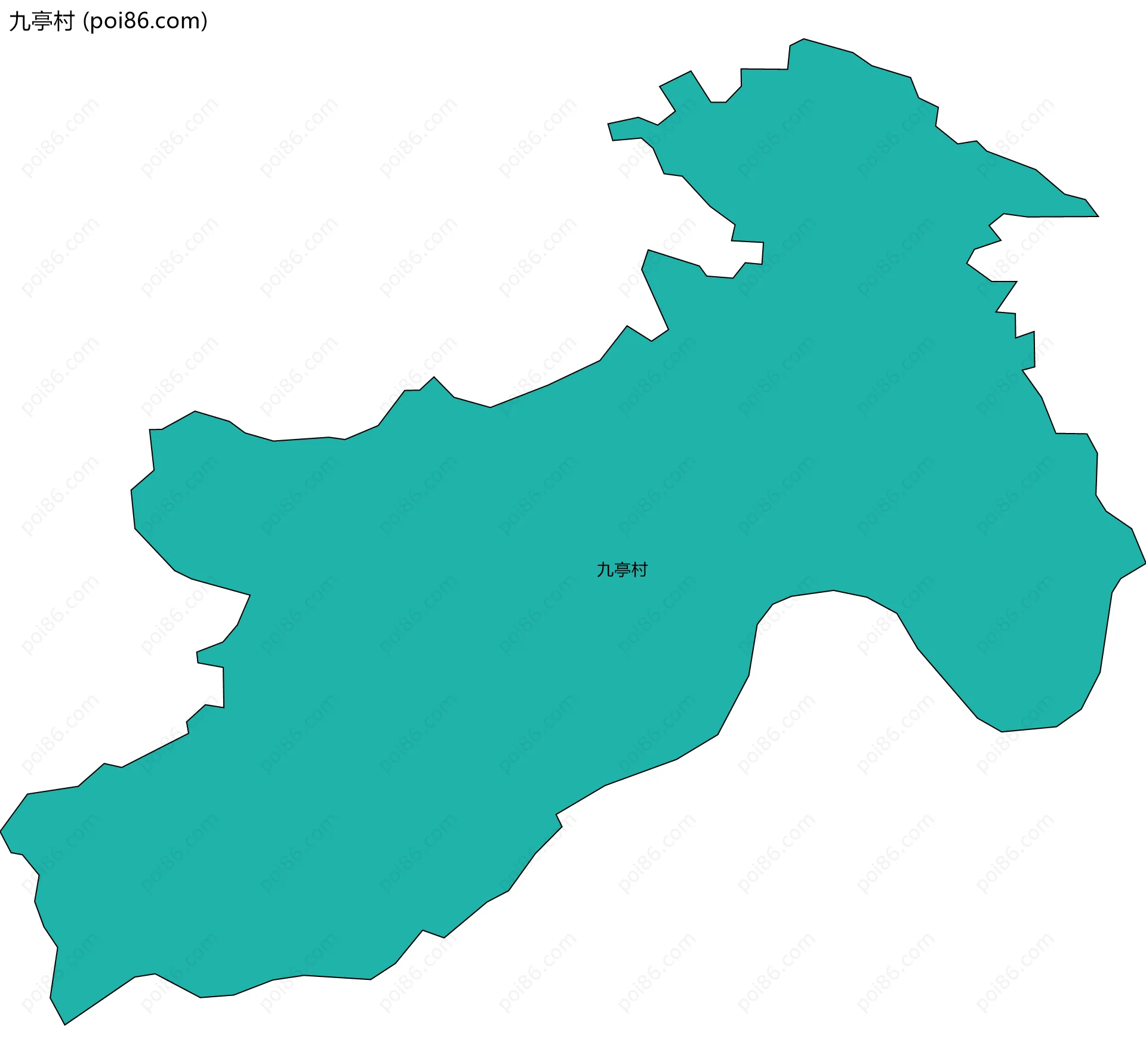 九亭村边界地图