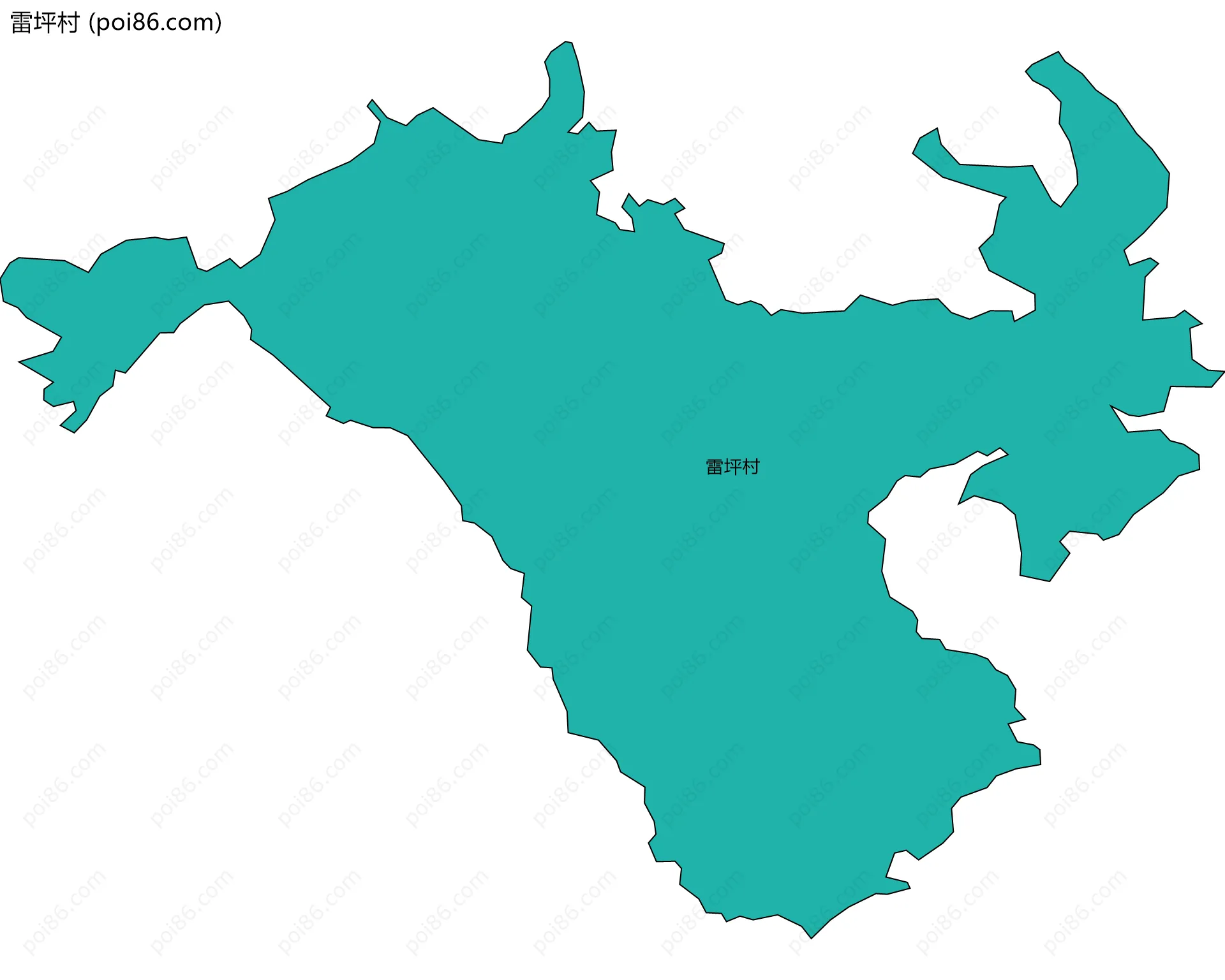 雷坪村边界地图
