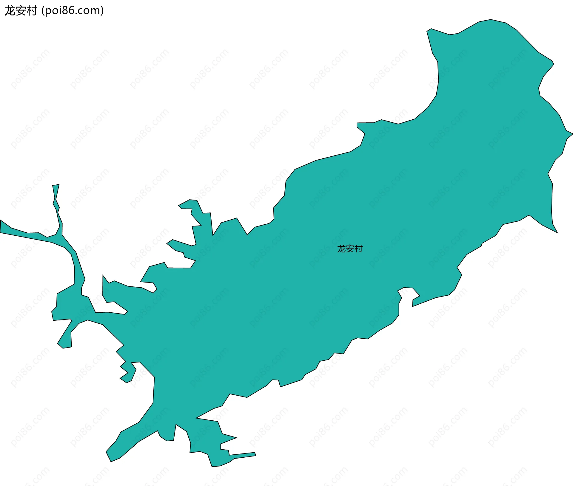 龙安村边界地图